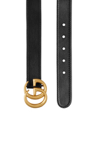حزام جلد بإبزيم بتصميم حرفي GG للأطفال