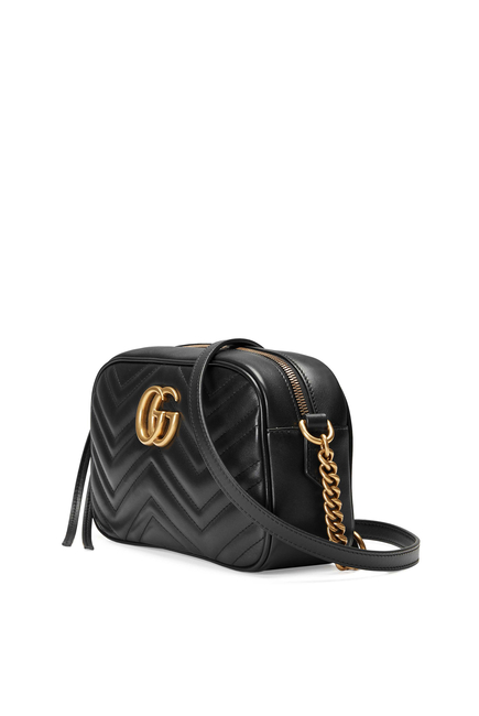 حقيبة كتف مارمونت صغيرة بتصميم مبطن وشعار GG