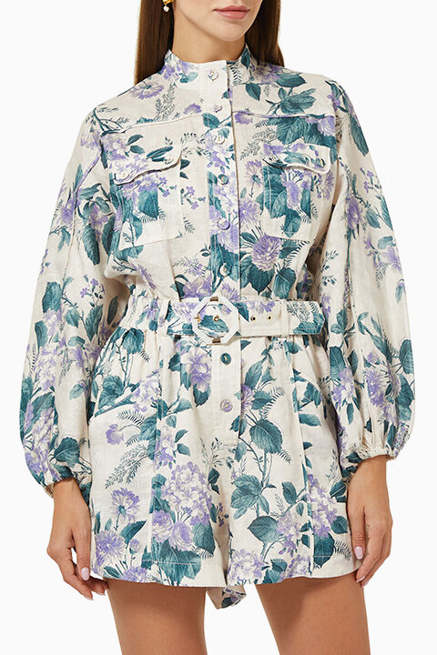 أوفرول قصير كاسيا مقسم لأجزاء