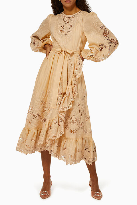 فستان برايتون بحافة صدفية