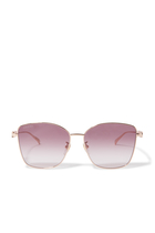 نظارة شمسية بتصميم فراشة بجسر أنف منخفض