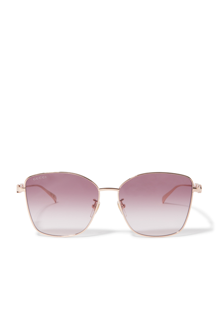 نظارة شمسية بتصميم فراشة بجسر أنف منخفض