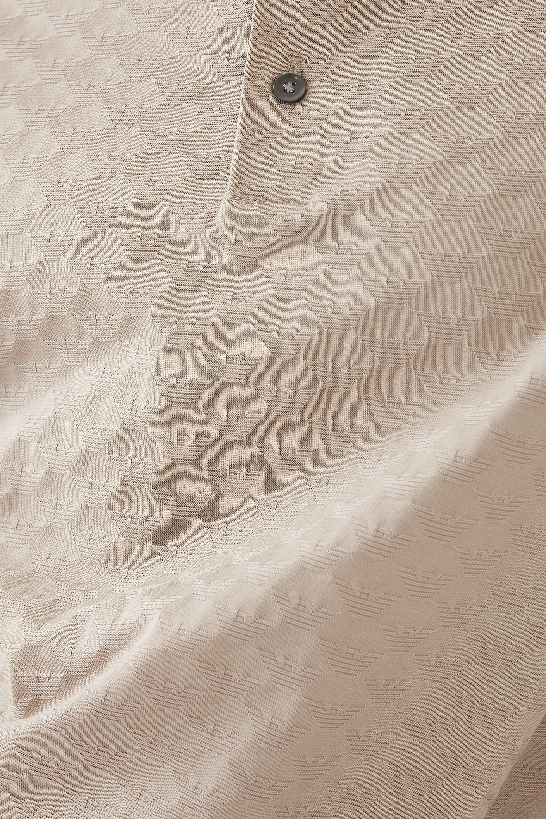 قميص بولو جيرسيه ميرسيريزد بنقشة شعار الماركة جاكار بالكامل