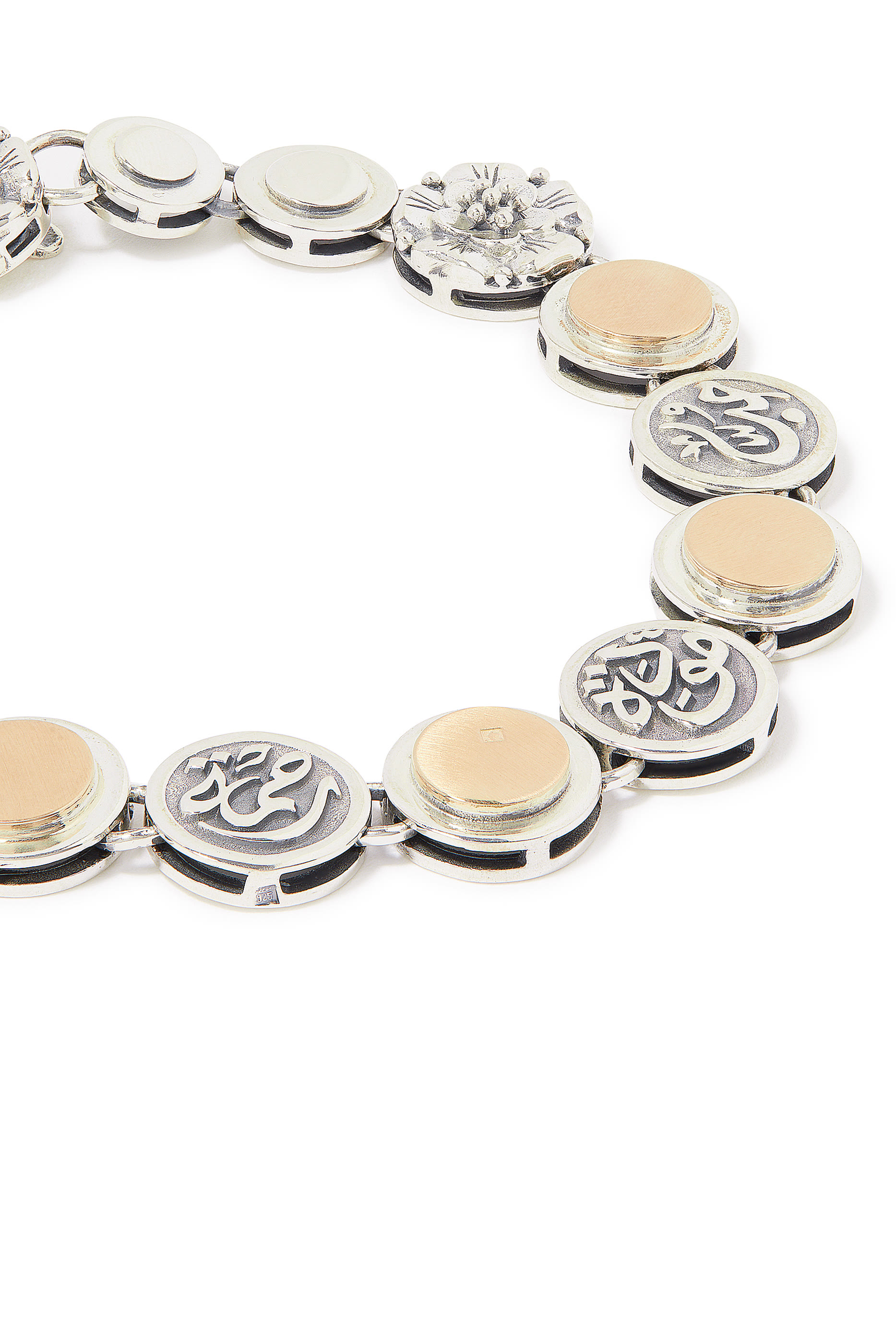 سوار إنديرمنت ذهب أصفر عيار 18 وفضة إسترلينية