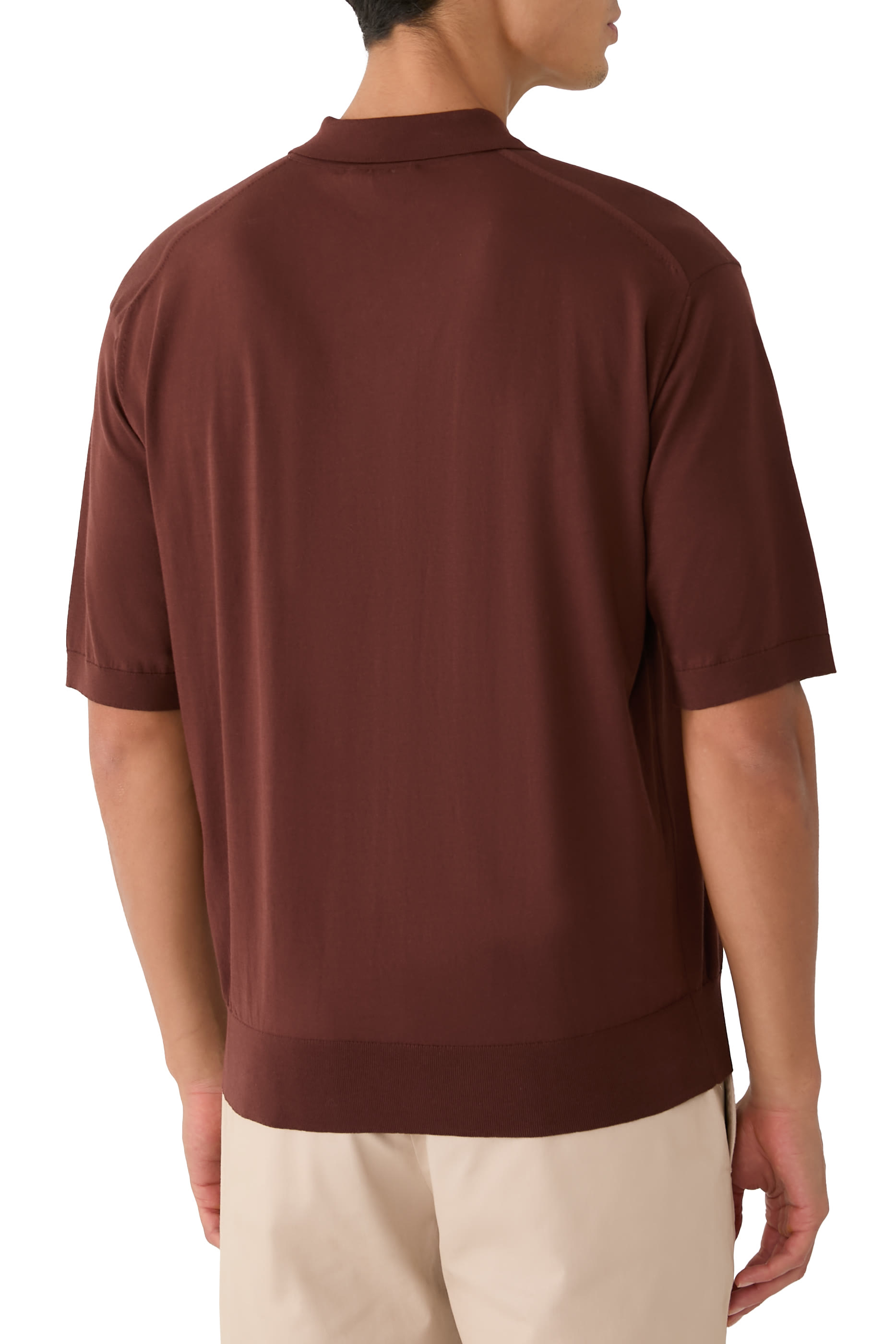 قميص بولو نسيج قطن ناعم للغاية