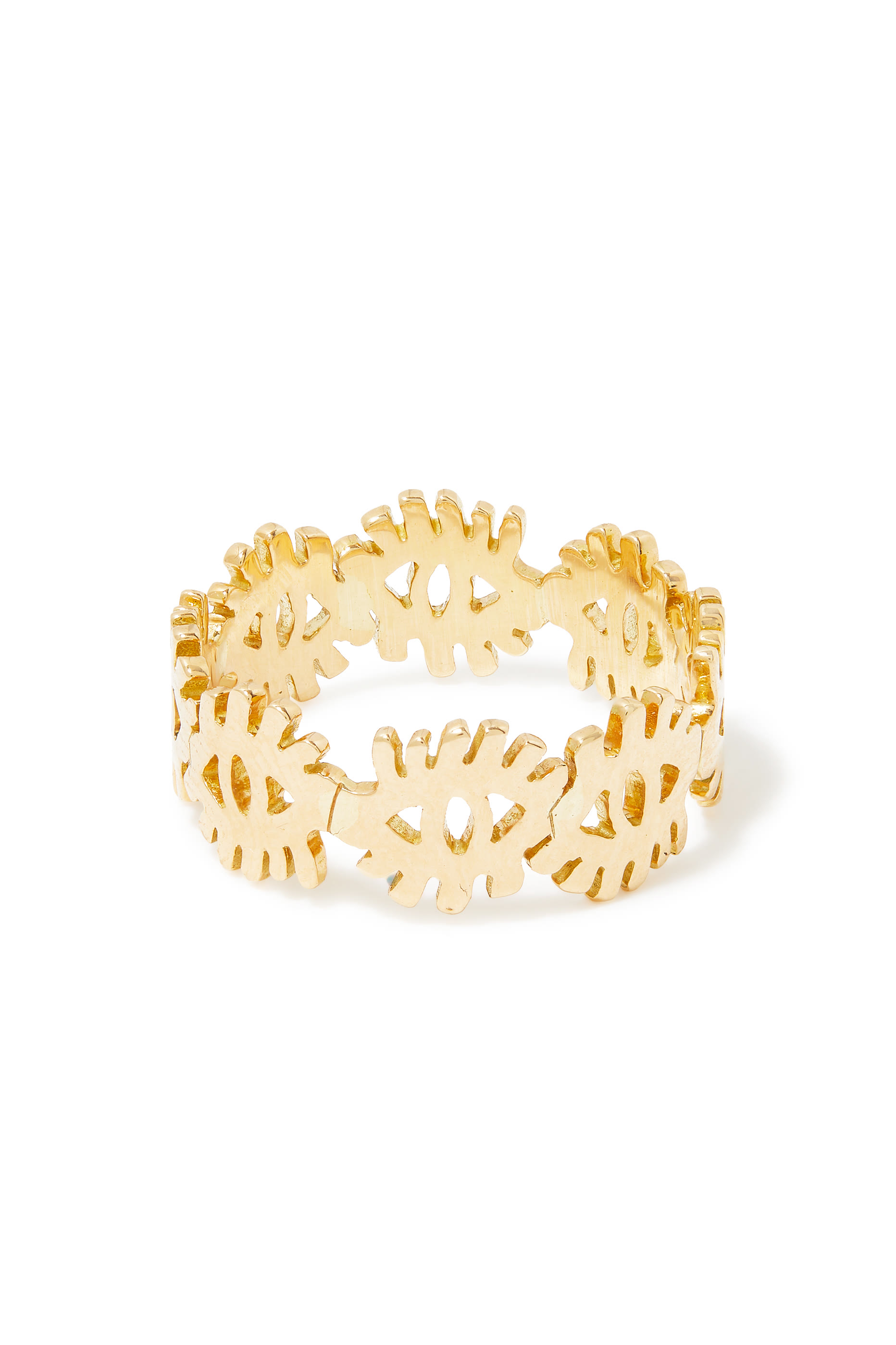 خاتم بعيون حسود ذهب أصفر عيار 18