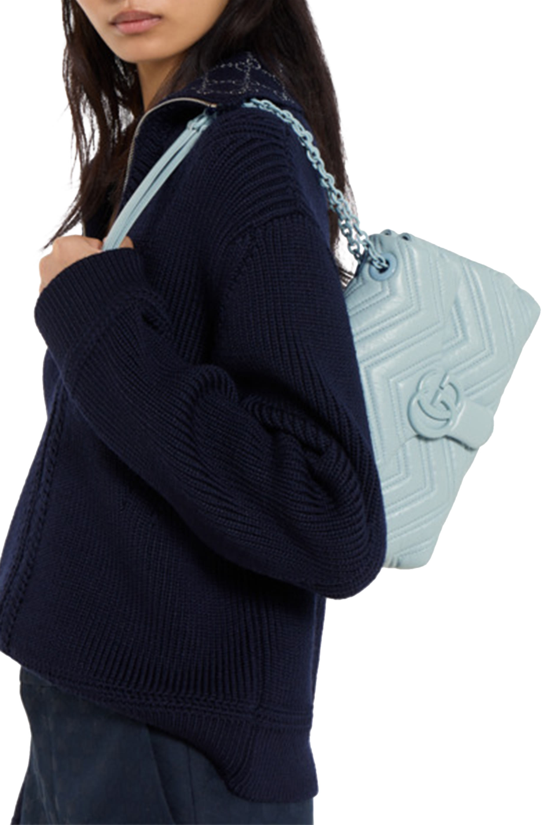 حقيبة كتف مارمونت صغيرة بحلية حرفي شعار الماركة