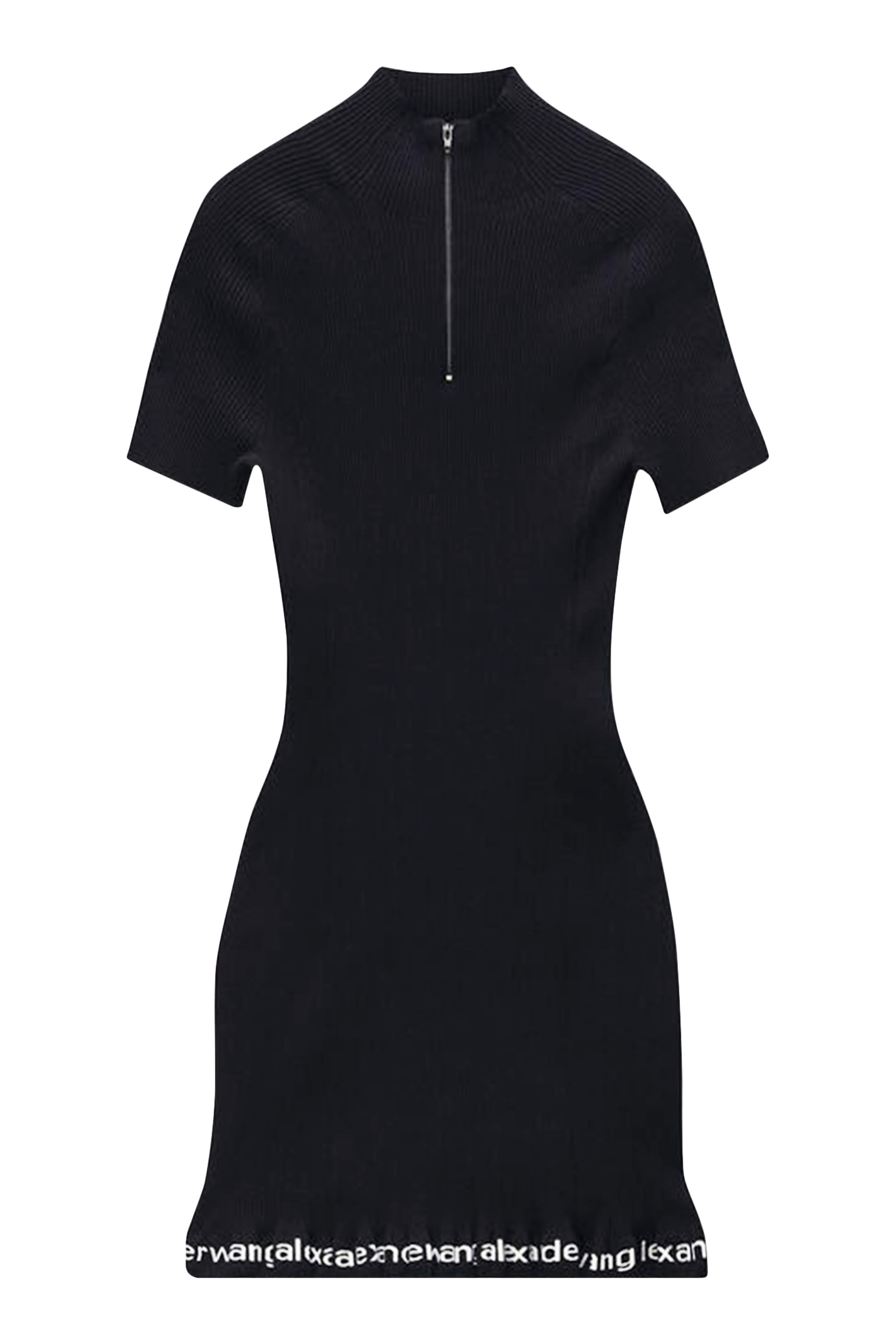 فستان بأكمام قصيرة قماش مضلع