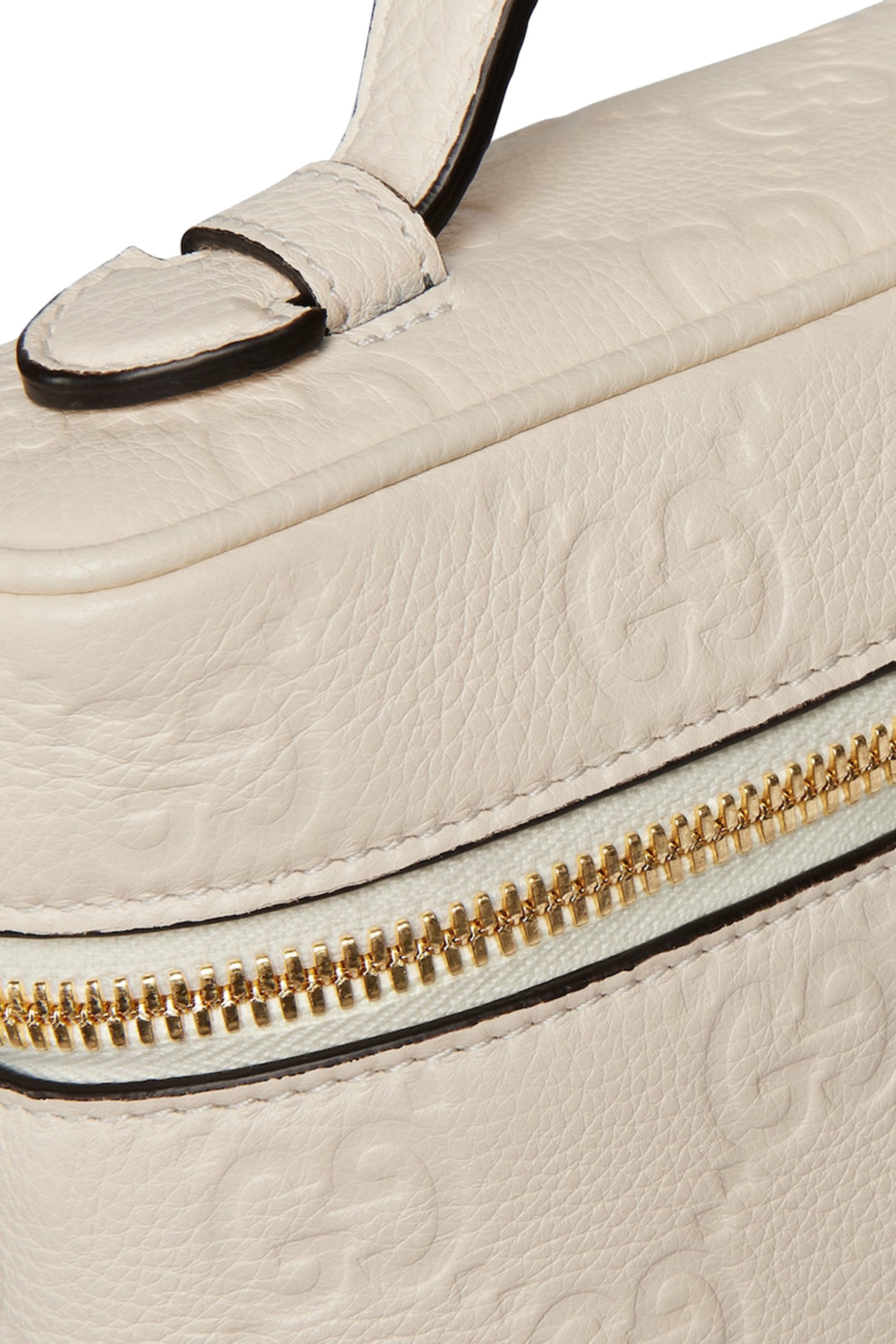 حقيبة كتف صغيرة جدا بنقشة حرفي شعار الماركة