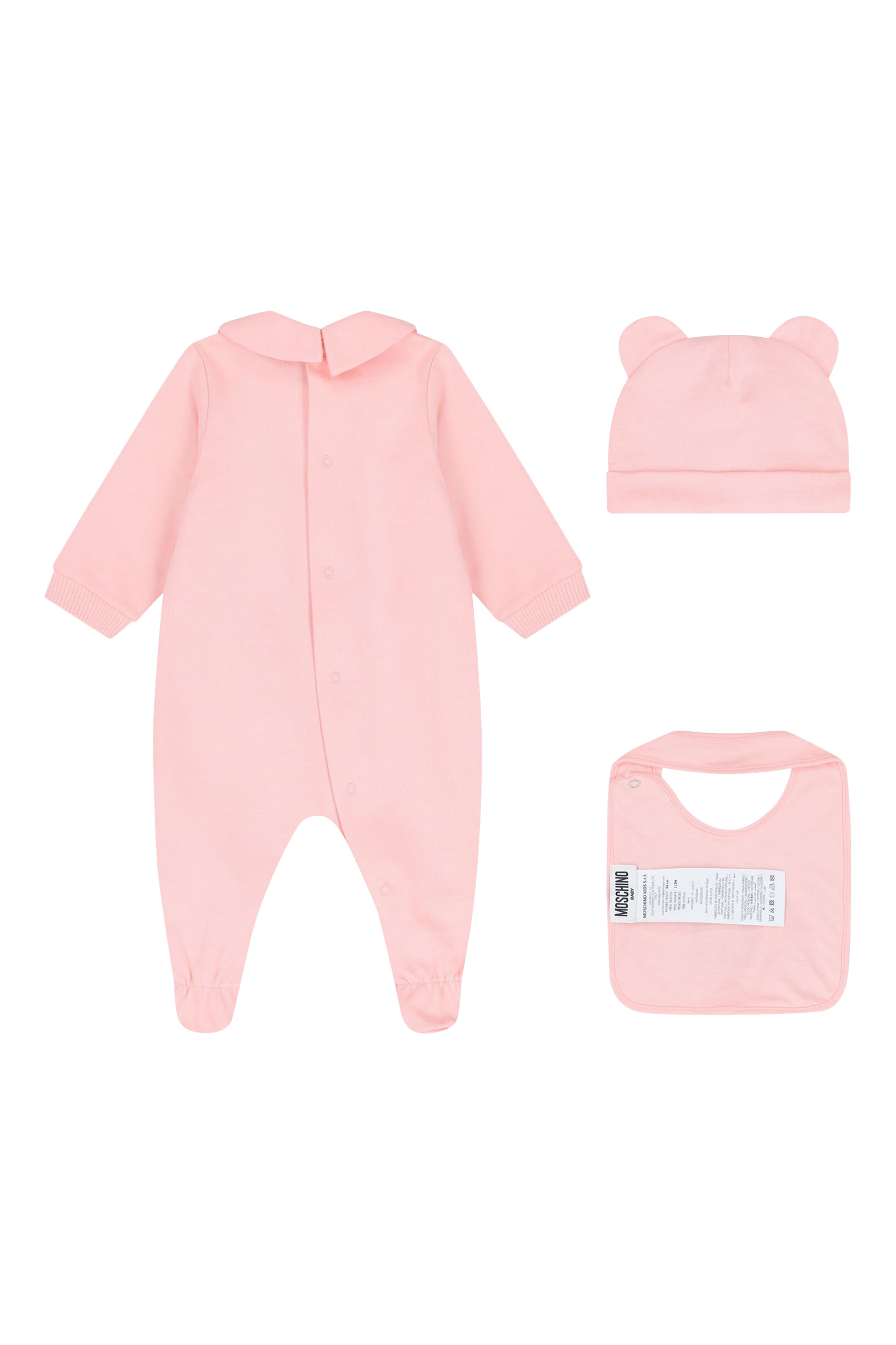 طقم مريلة وقبعة برقعة الدب تيدي للأطفال