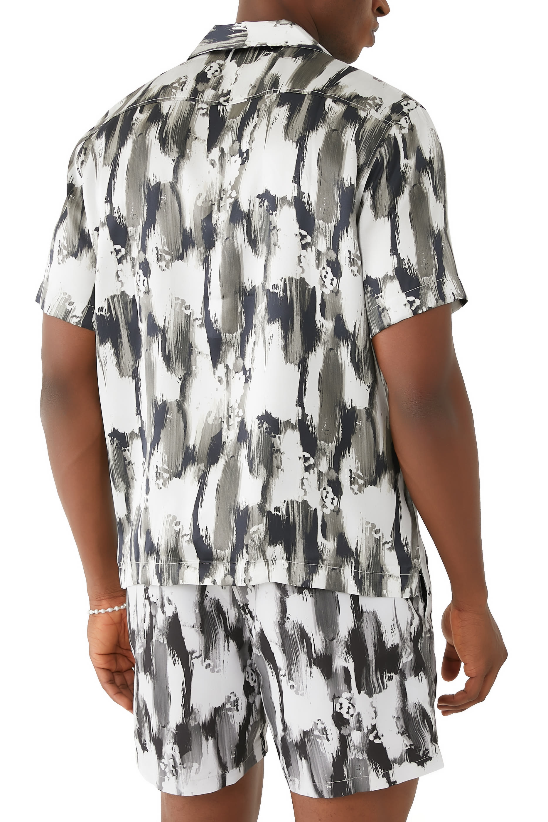 قميص روبرتو حرير بنقشة منظر بحري