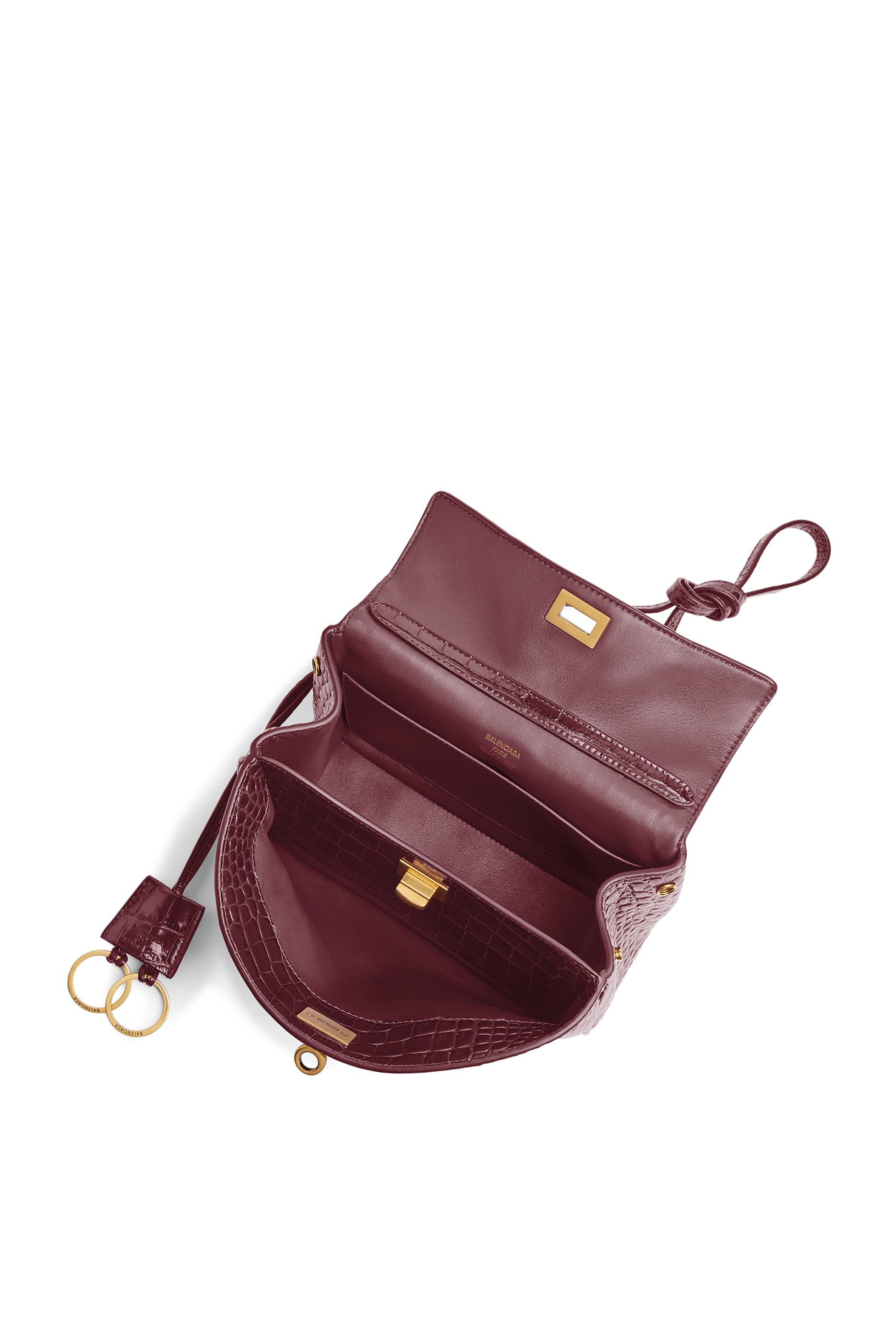 حقيبة يد روديو صغيرة بنقشة جلد التمساح