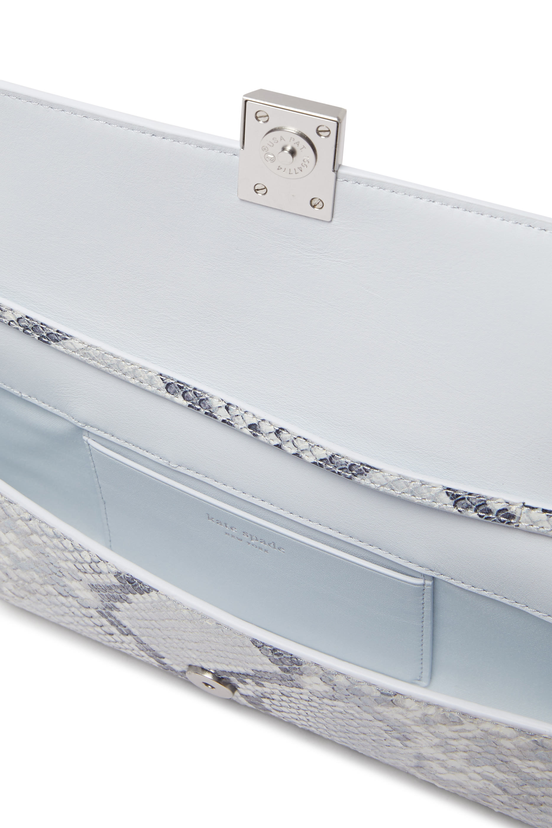 حقيبة كتف ديكو صغيرة جلد ناعم بنقشة جلد الثعبان