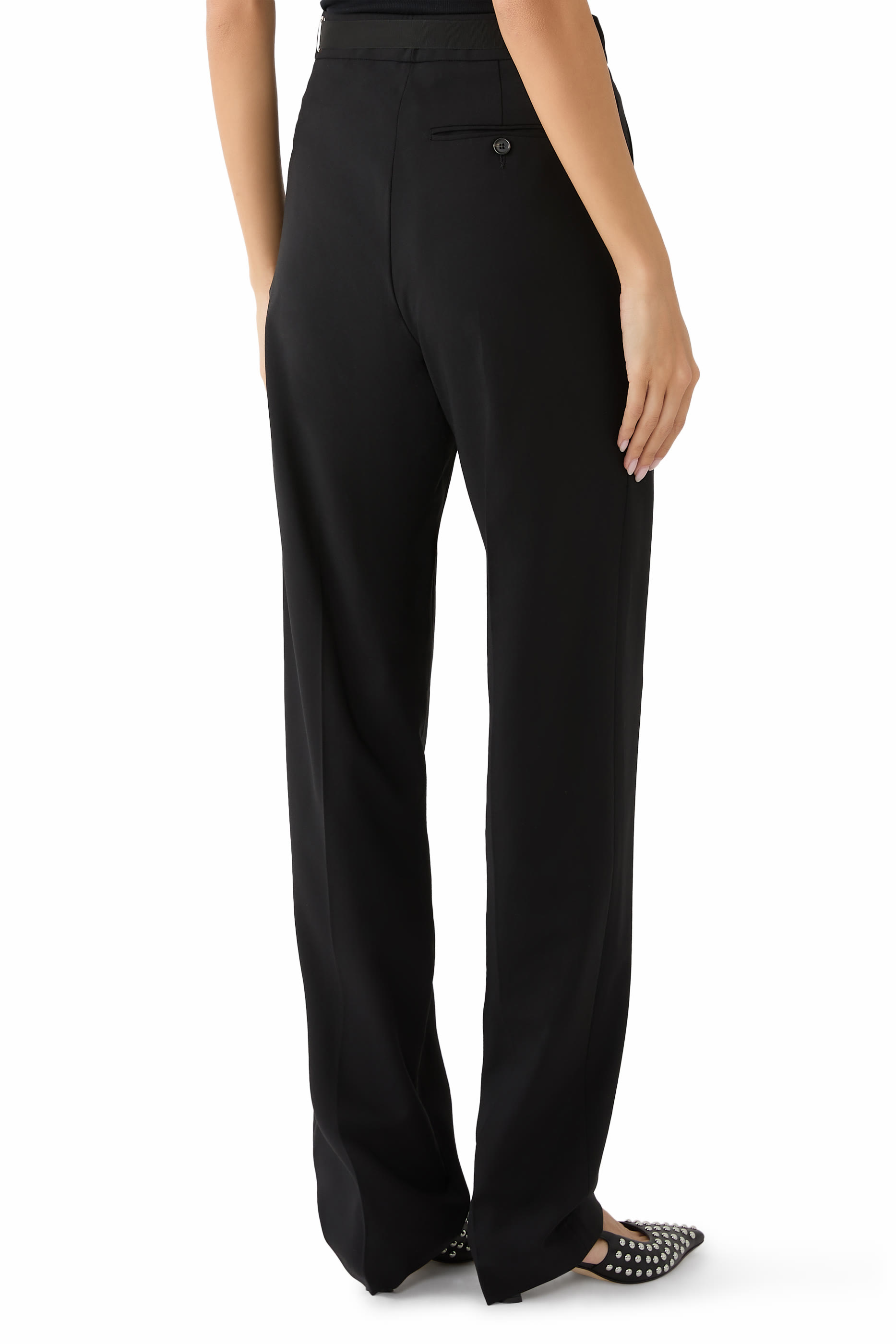 بنطال برباط عند الخصر صوف