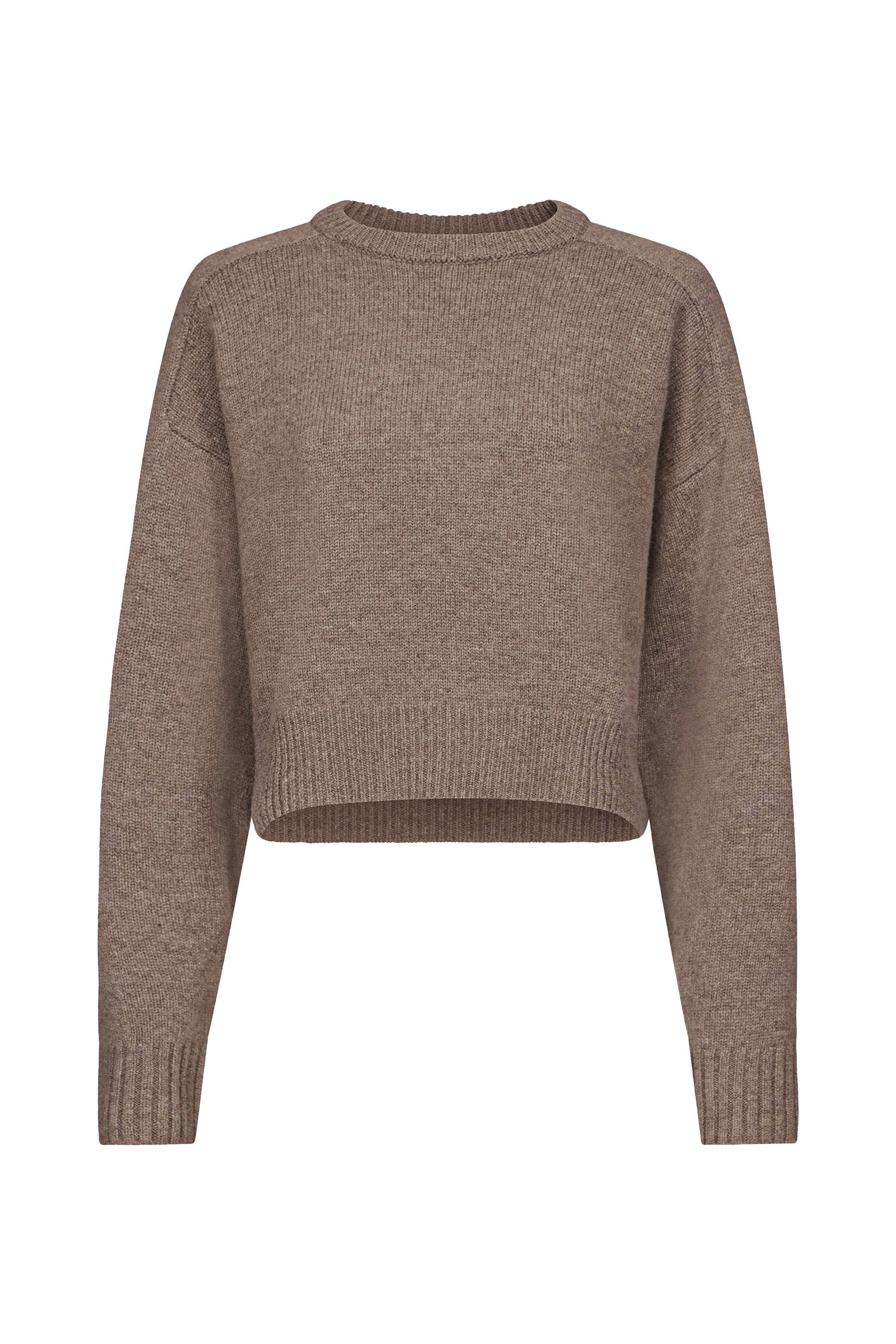 كنزة بروزي بقصة مربعة كشمير