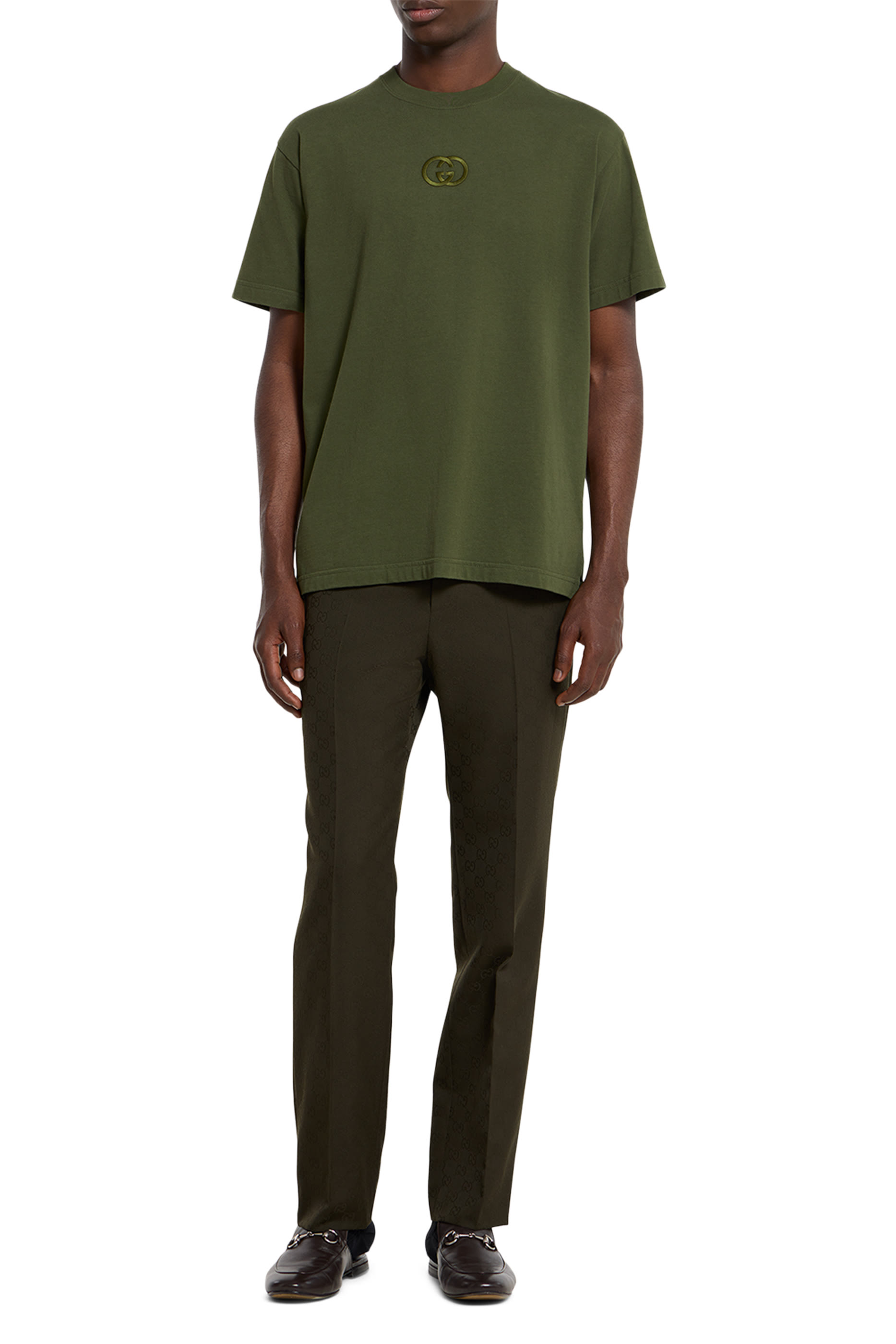 تيشيرت مطرز بشعار الماركة قطن جيرسيه