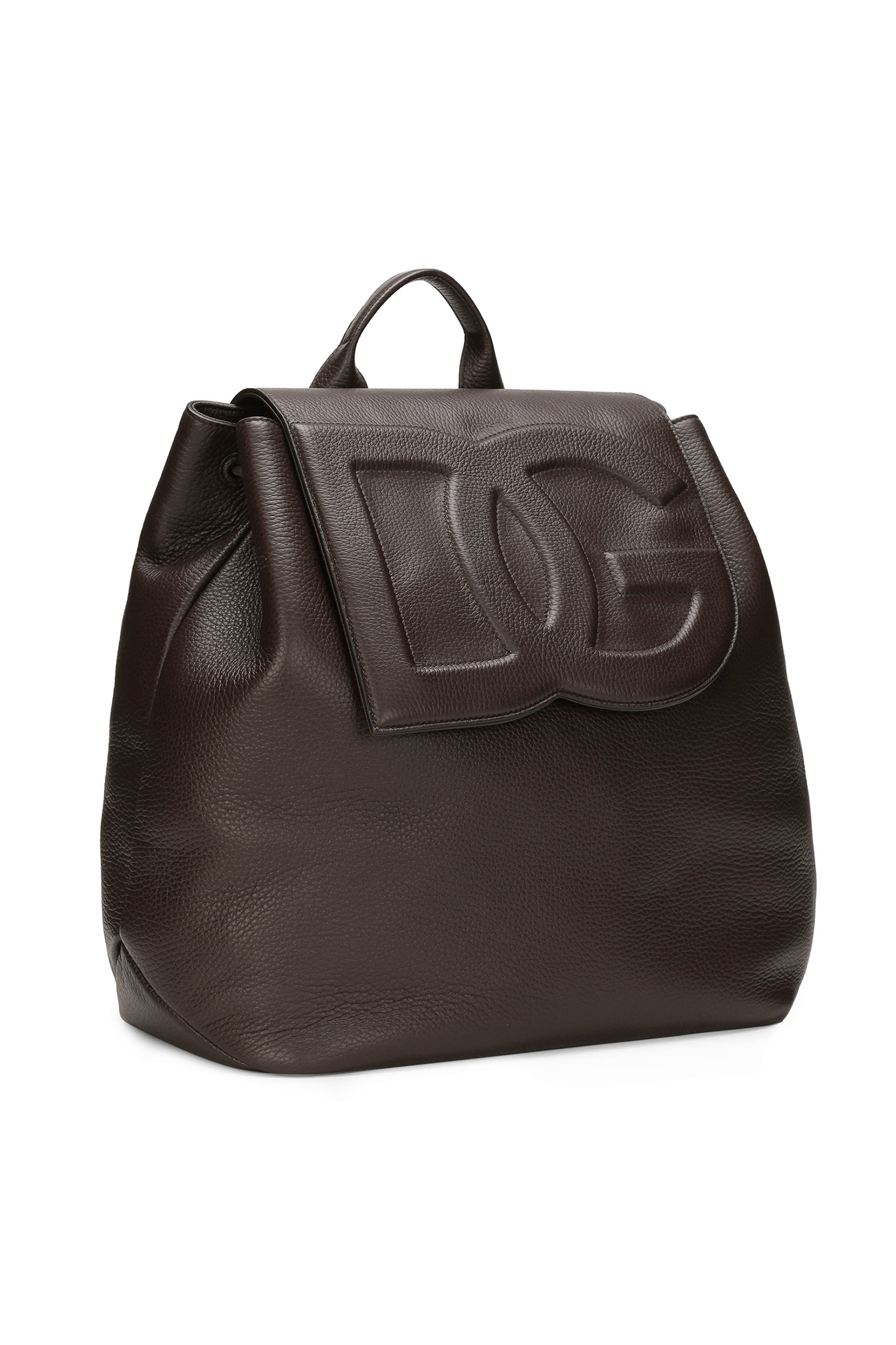 حقيبة ظهر بشعار الماركة جلد غزال