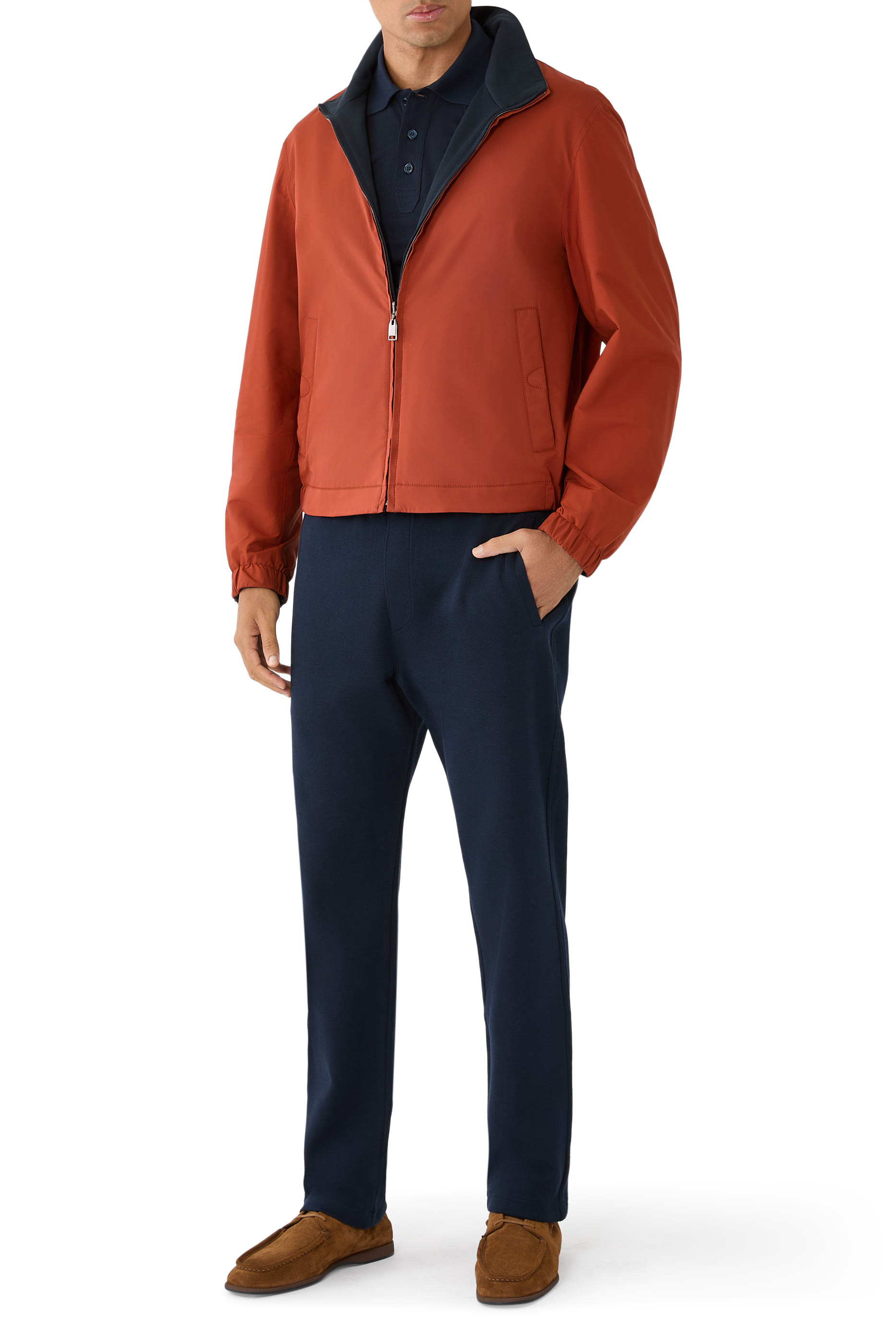 جاكيت بوجهين حرير مطاطي وقطن جيرسيه