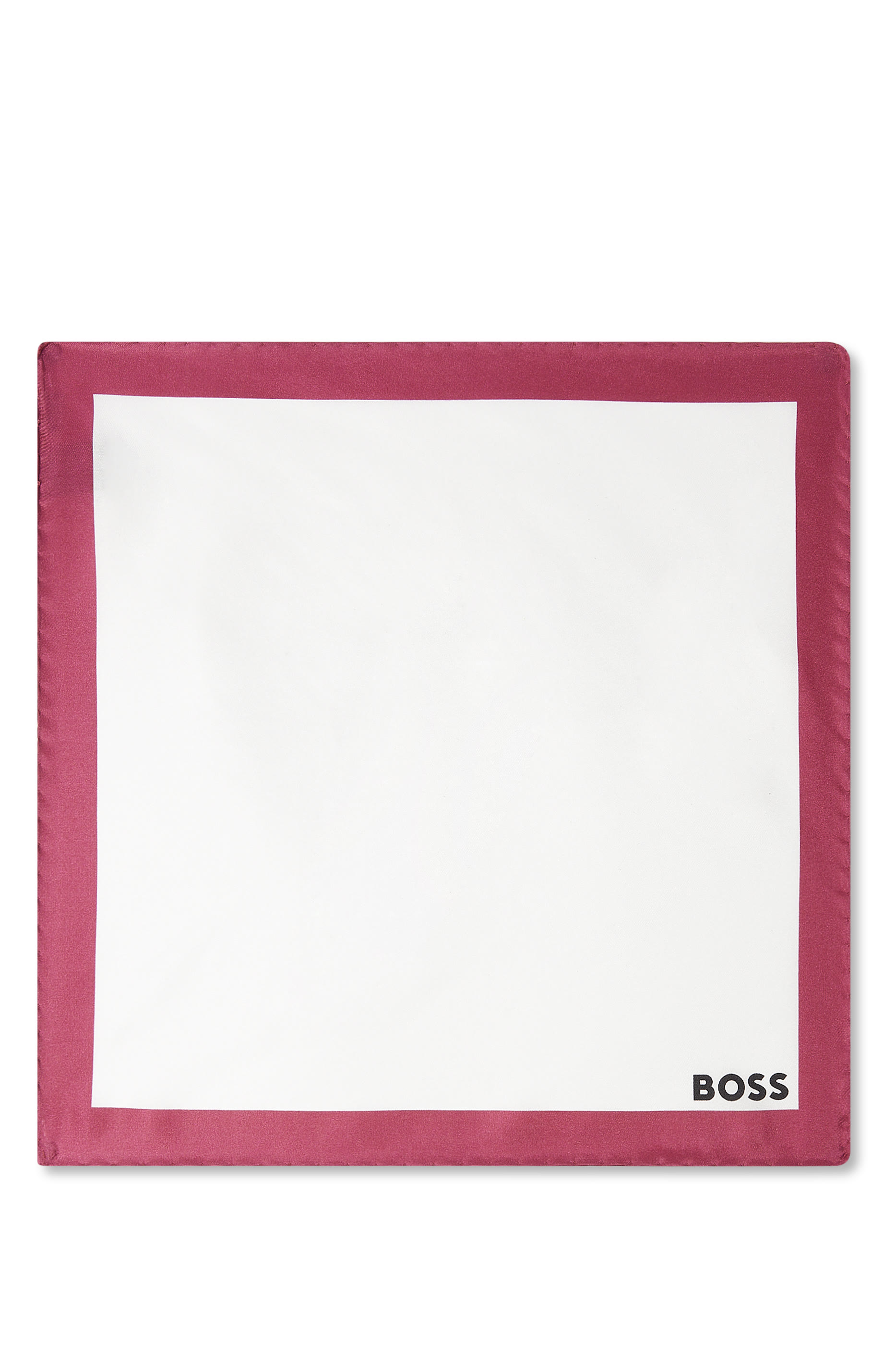 منديل جيب ايتش حرير بتصميم مربع