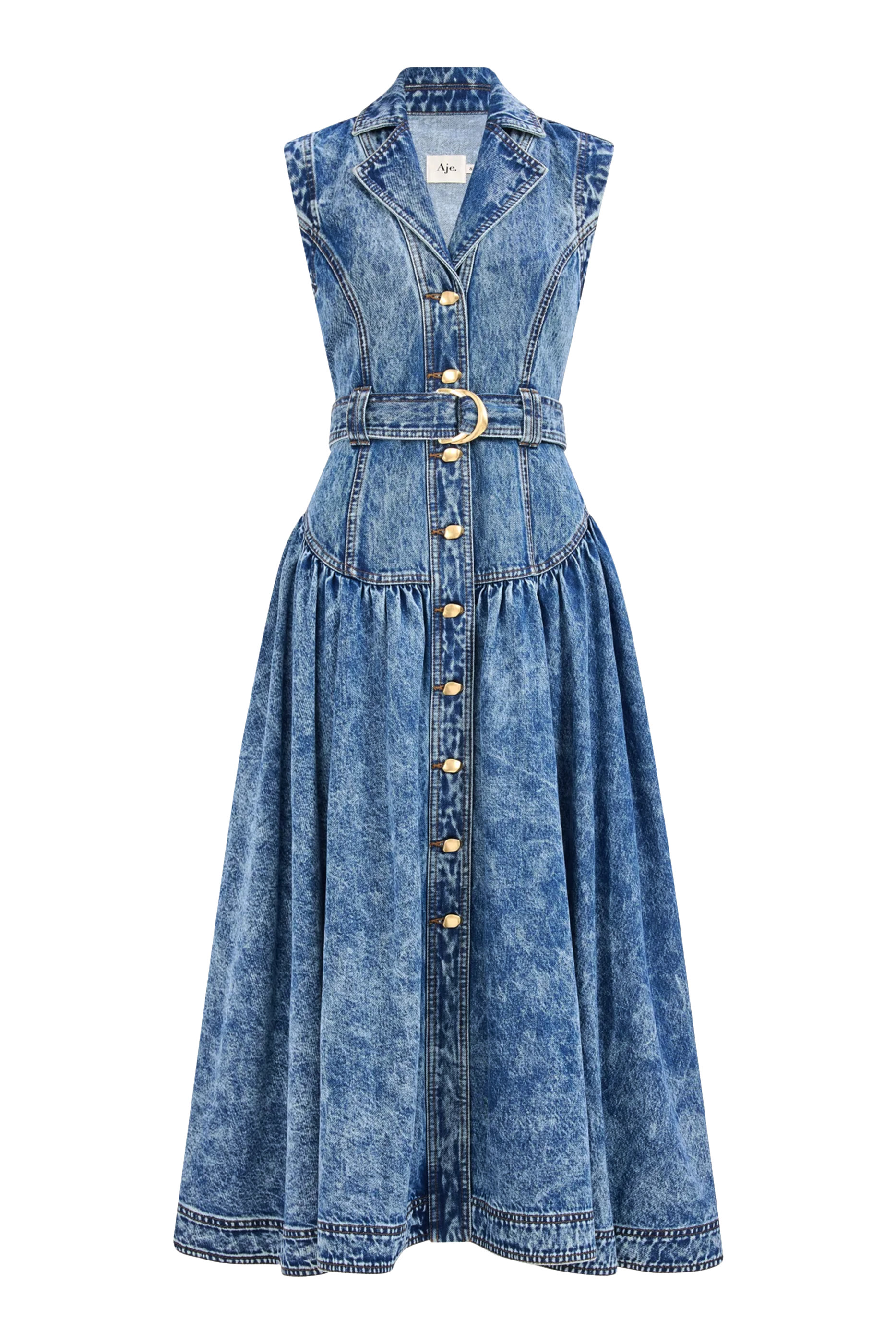 فستان أنجلينا متوسط  الطول بحزام