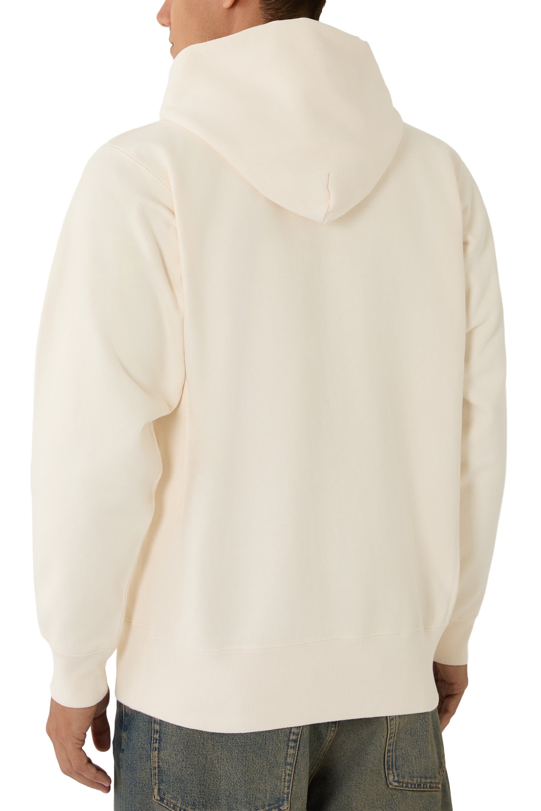 هودي بشعار الماركة قماش ثقيل الوزن