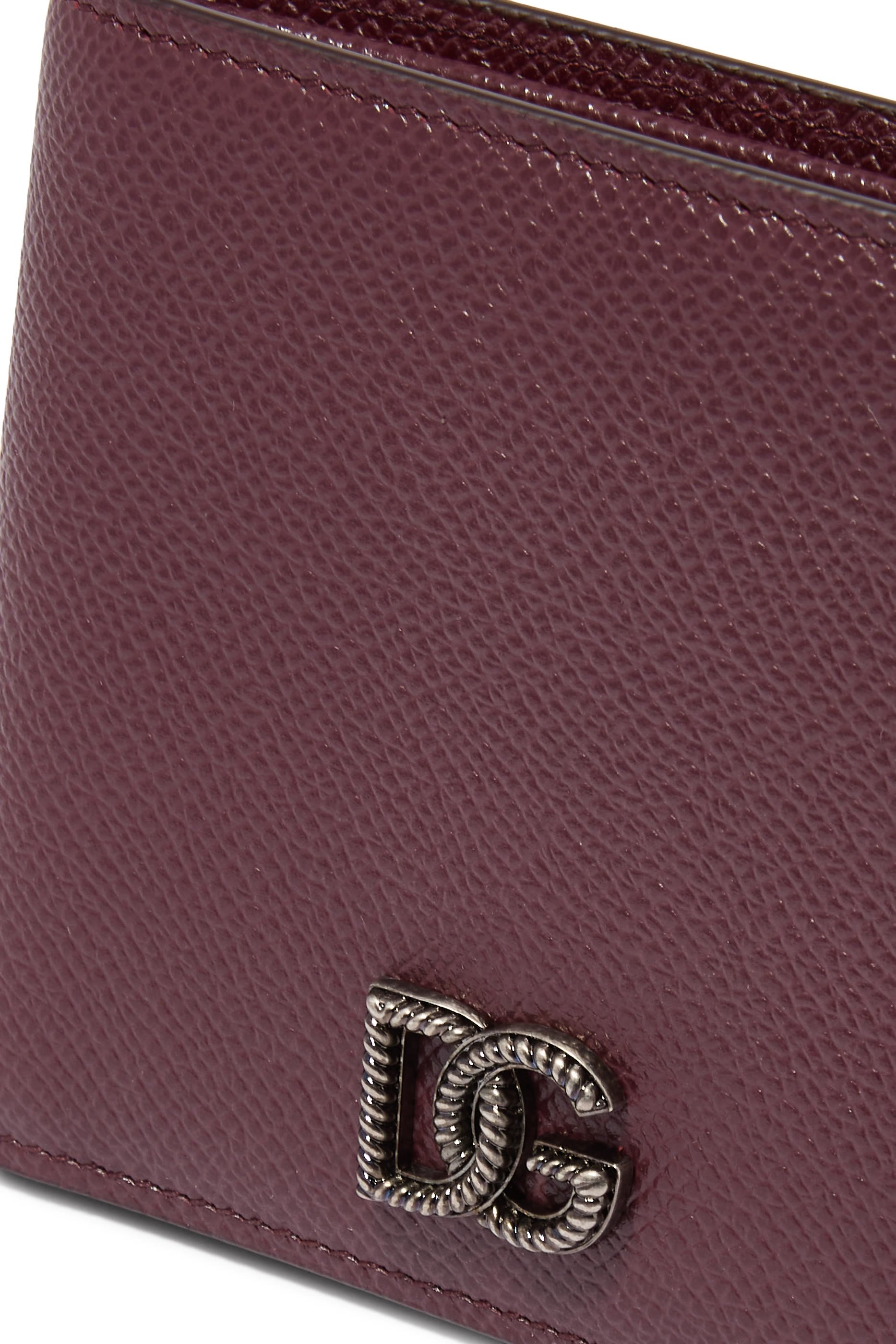 محفظة بشعار الماركة جلد عجل