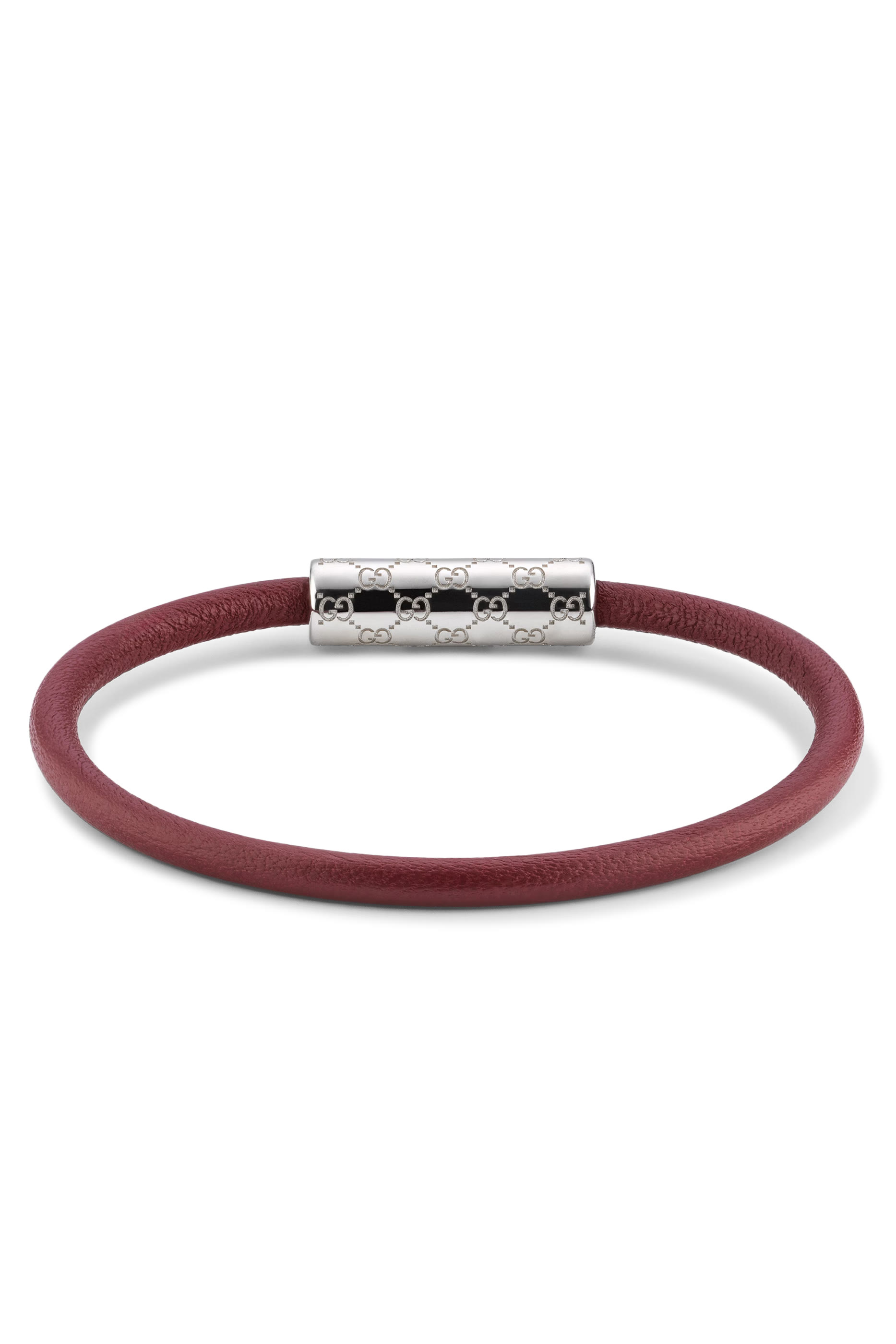 سوار بتفاصيل شعار الماركة، فضة