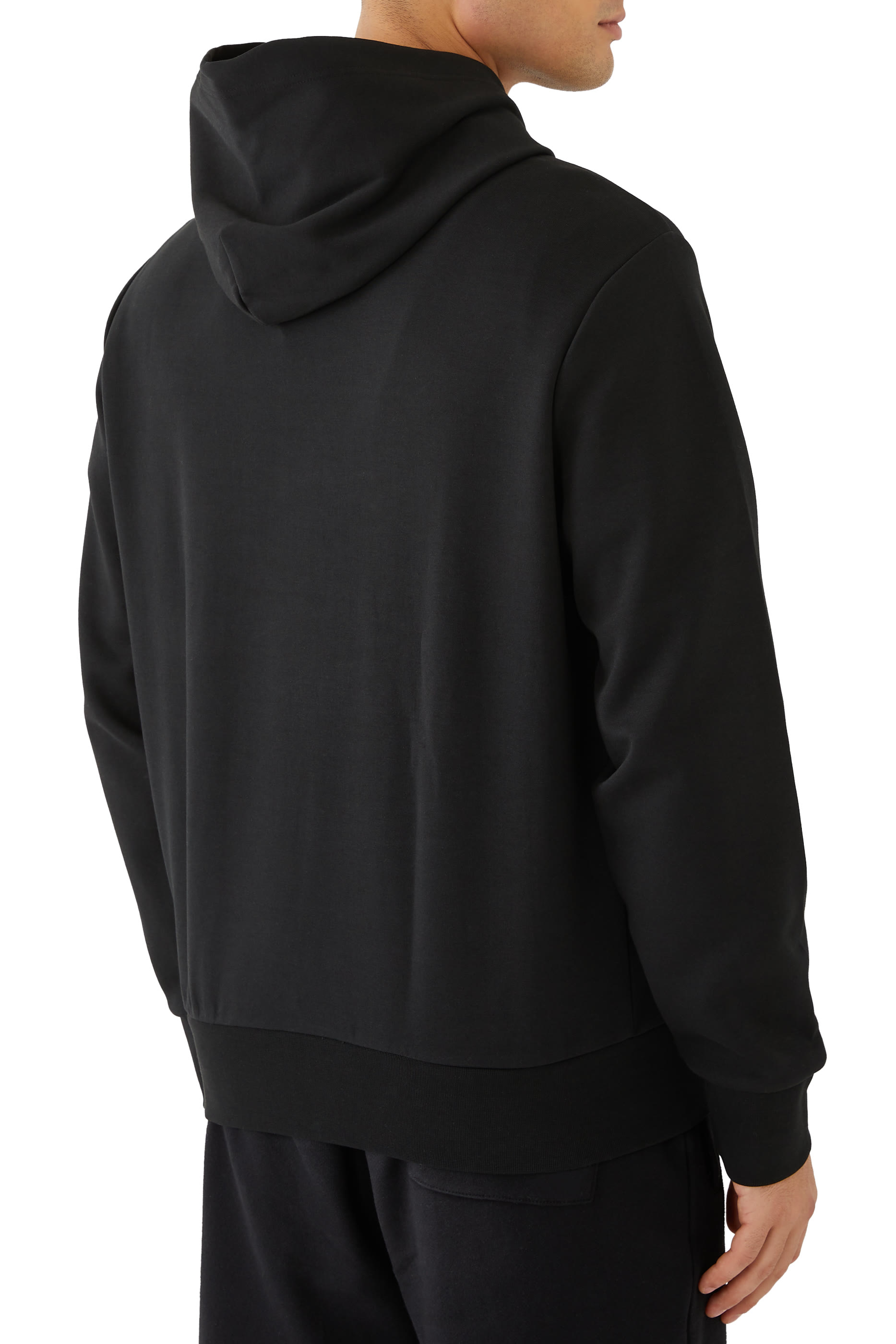 هودي نسيج مزدوج بشعار الماركة