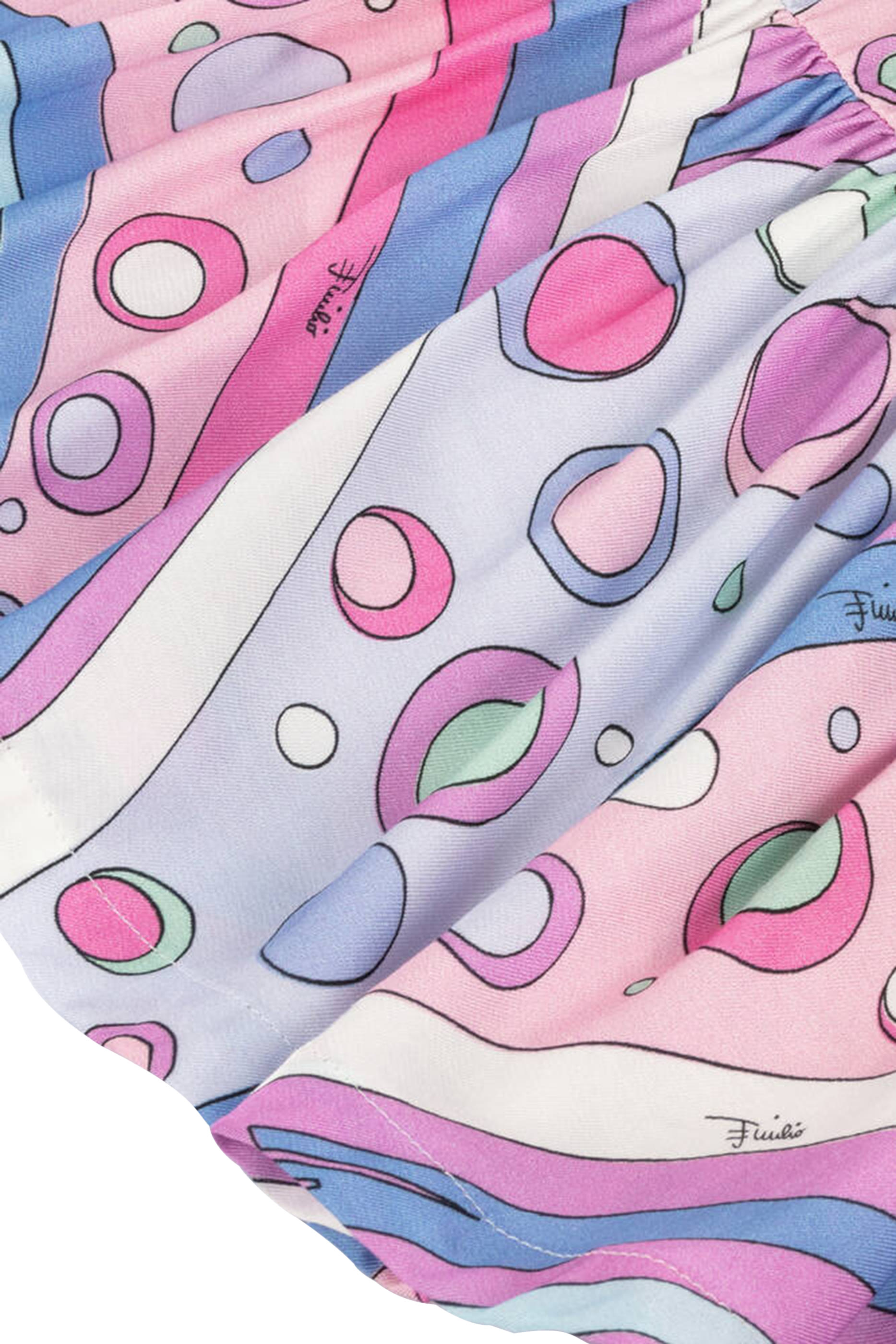 فستان منسوج بطبعة تجريدية للأطفال