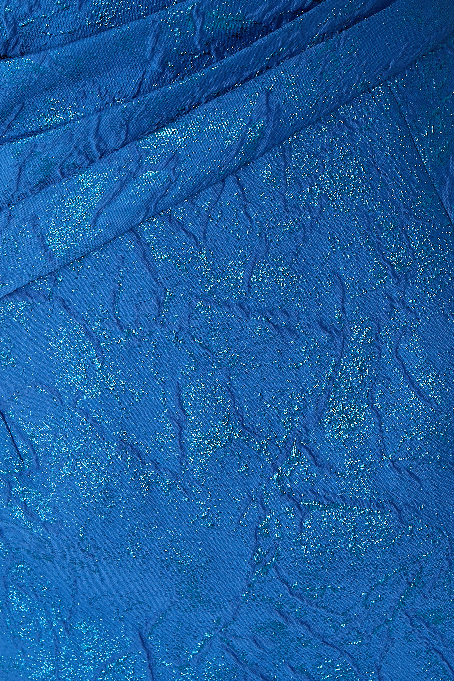 فستان سهرة بورتريت بأكتاف مكشوفة جاكار لامع