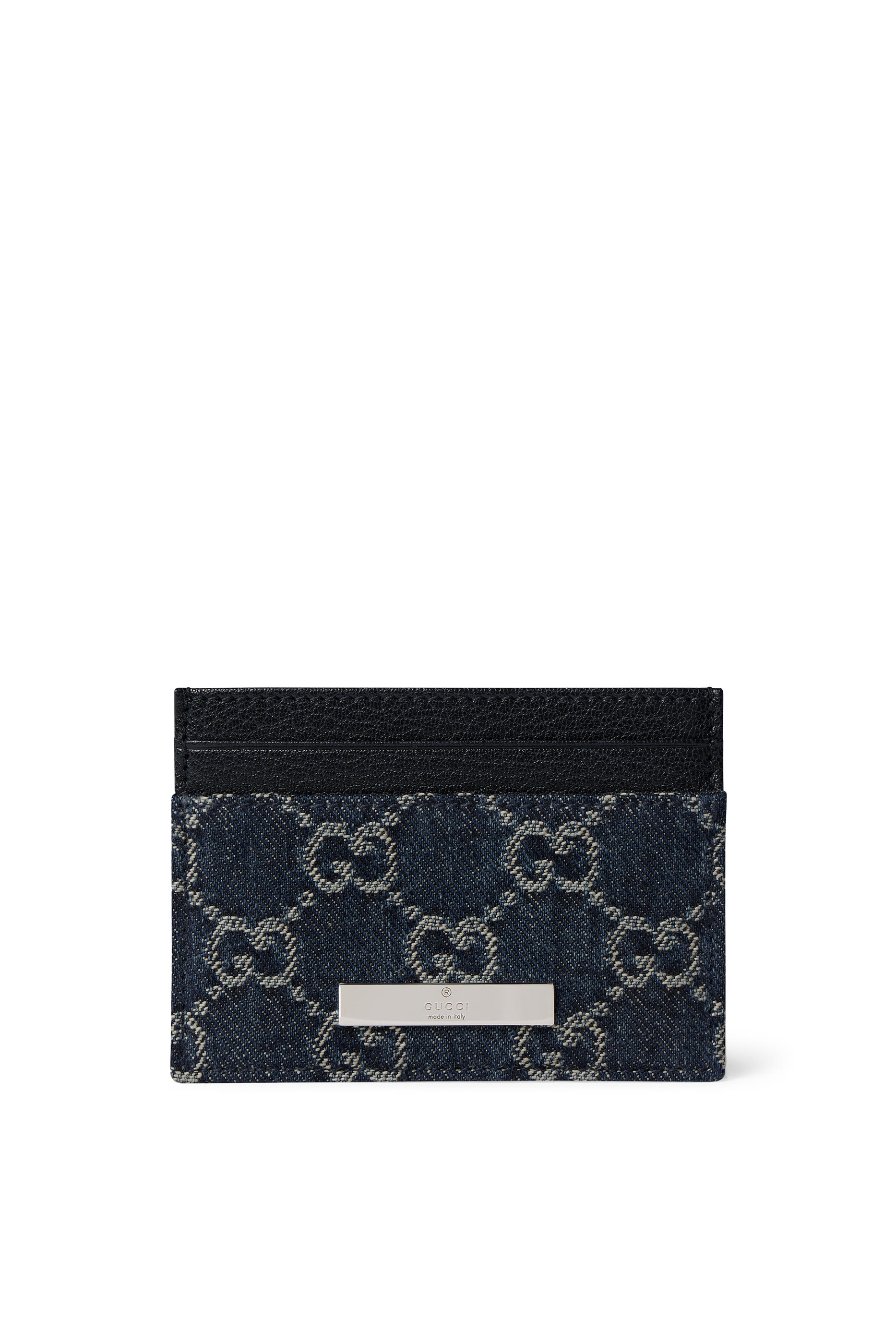 حافظة بطاقات بحلية شعار الماركة