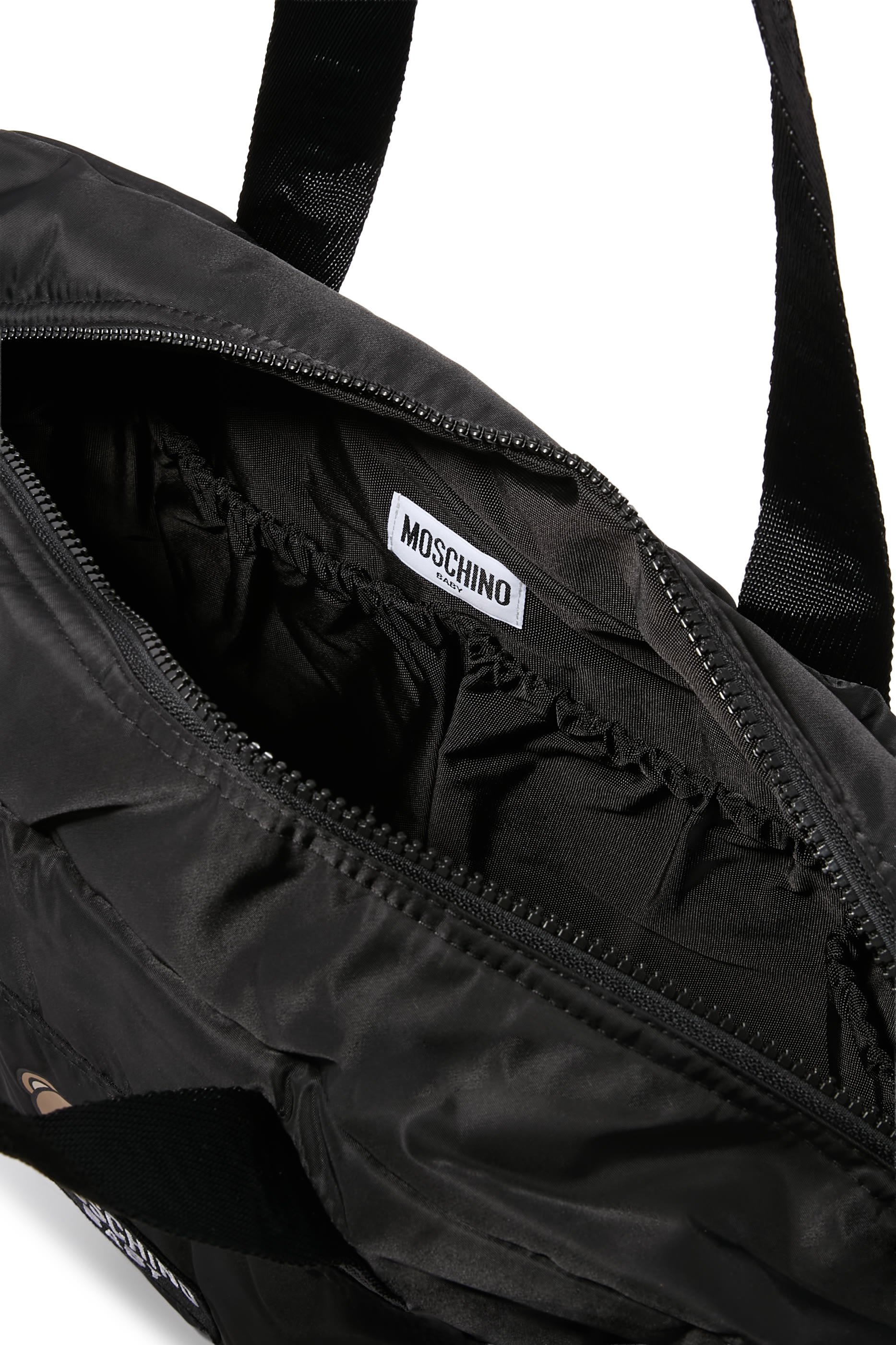 حقيبة أمهات بمفرش تغيير الحفاض مزينة بطبعة الدب تيدي نايلون للأطفال