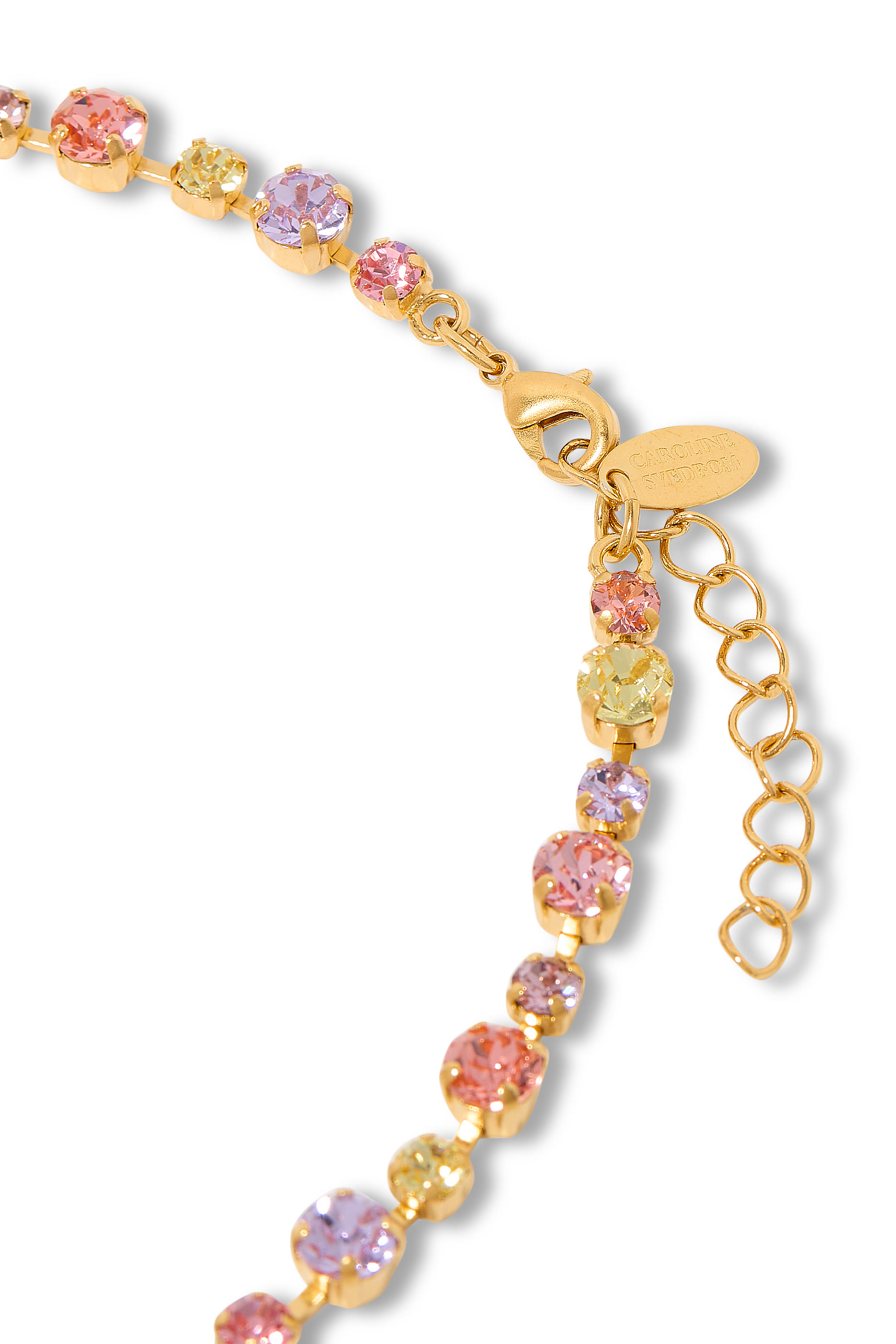 قلادة  كالانثي سمر كومبو مرصعة بكريستال، نحاس مطلي بذهب عيار 18