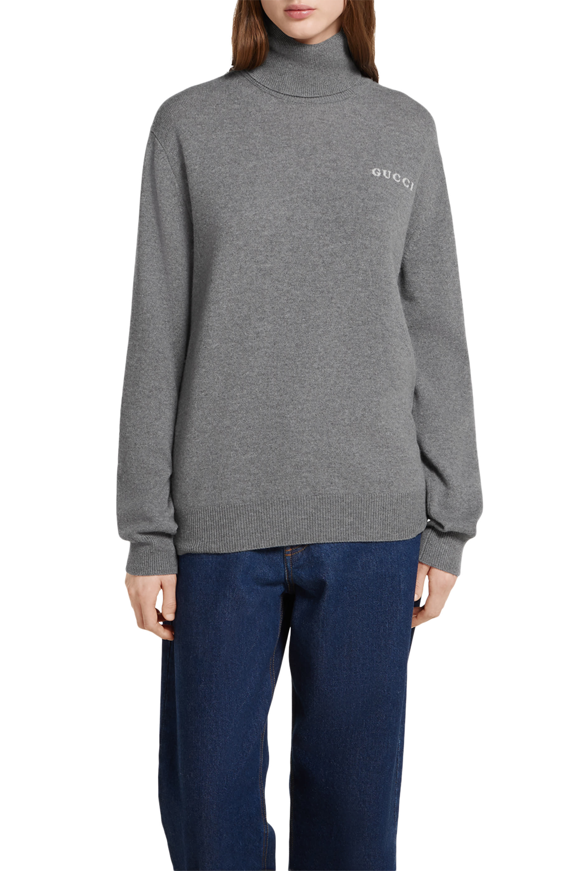 Intarsia Cashmere Turtleneck