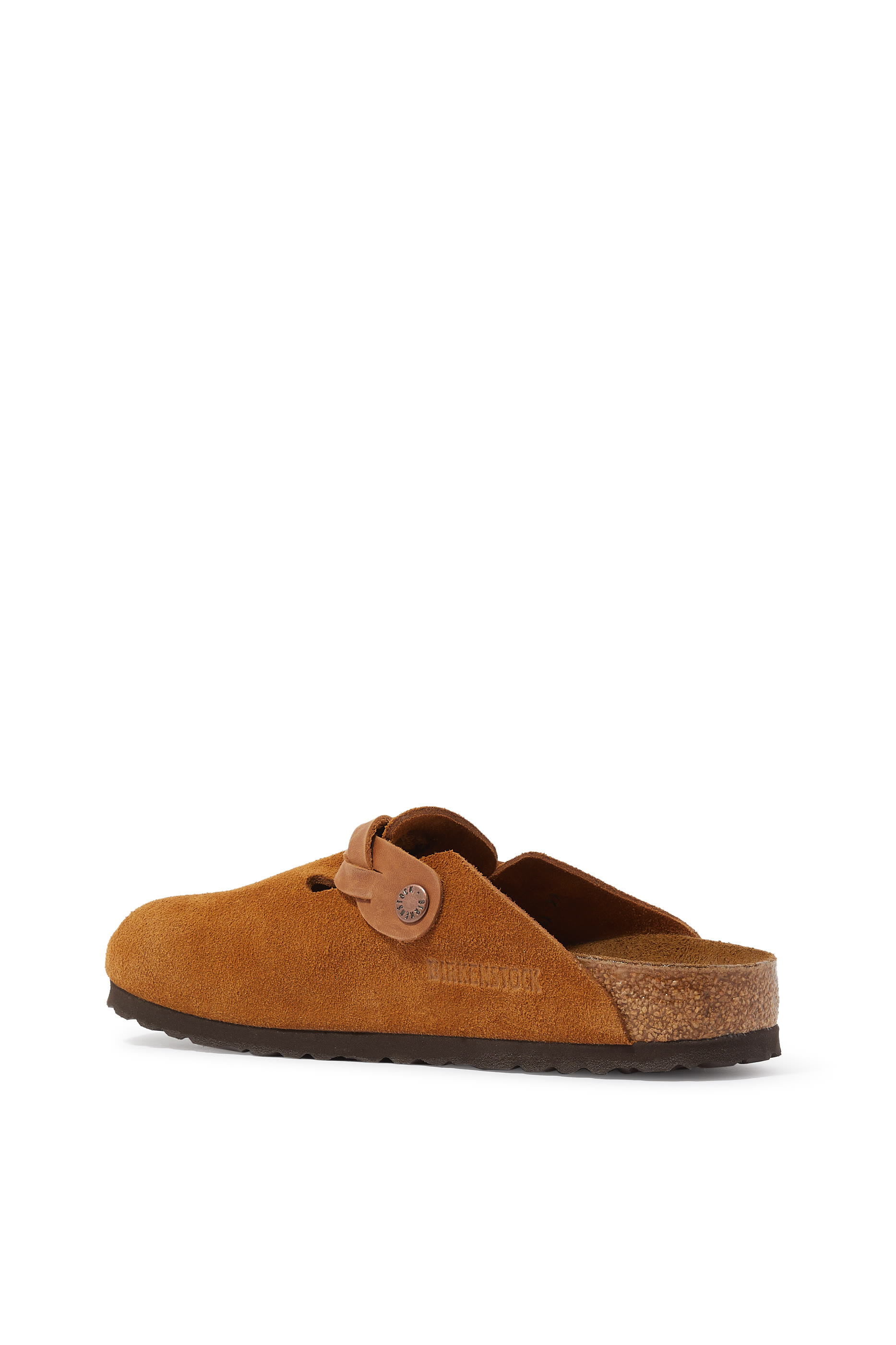 حذاء بوستون مفتوح من الخلف مضفر