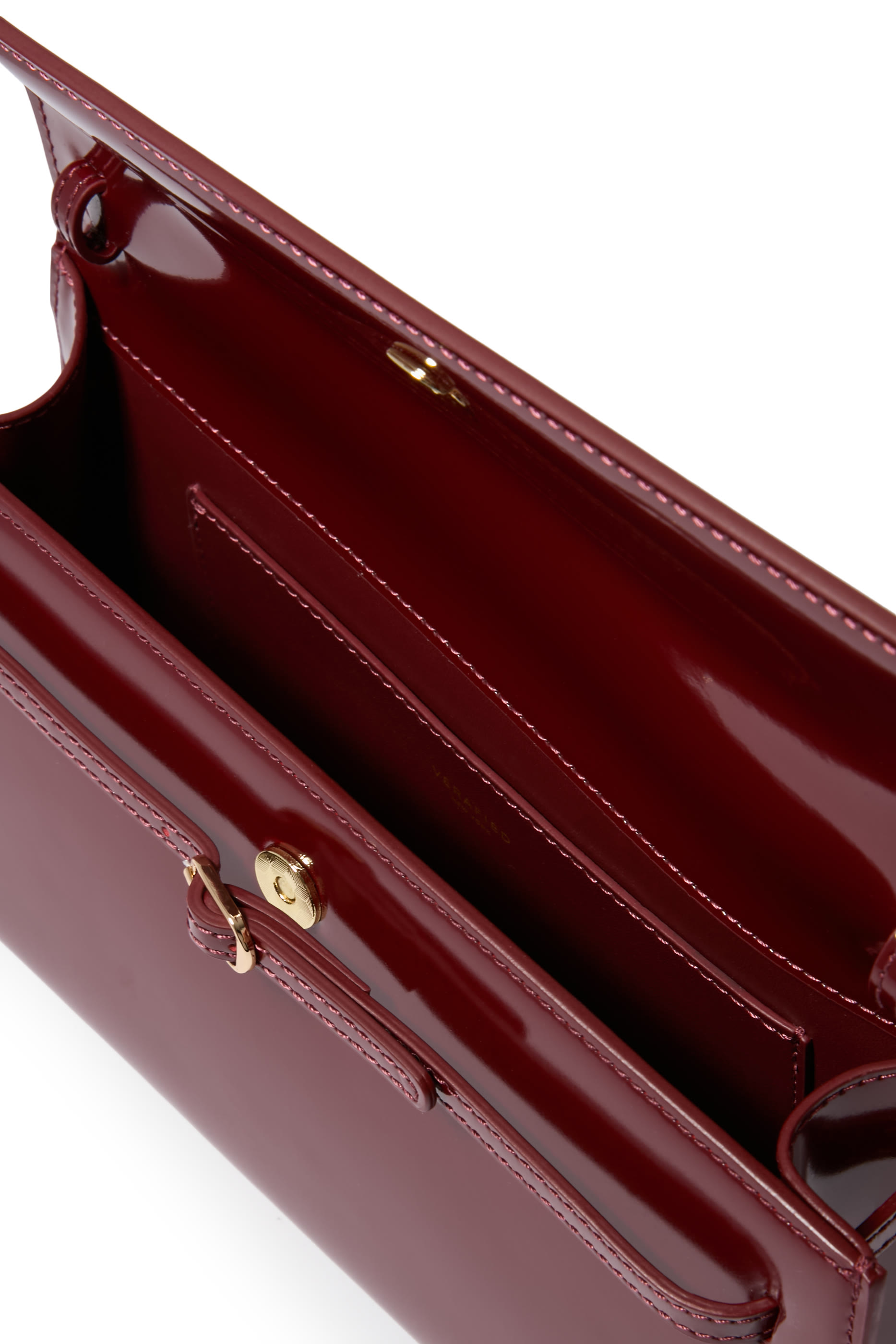  حقيبة كتف جلد لامع