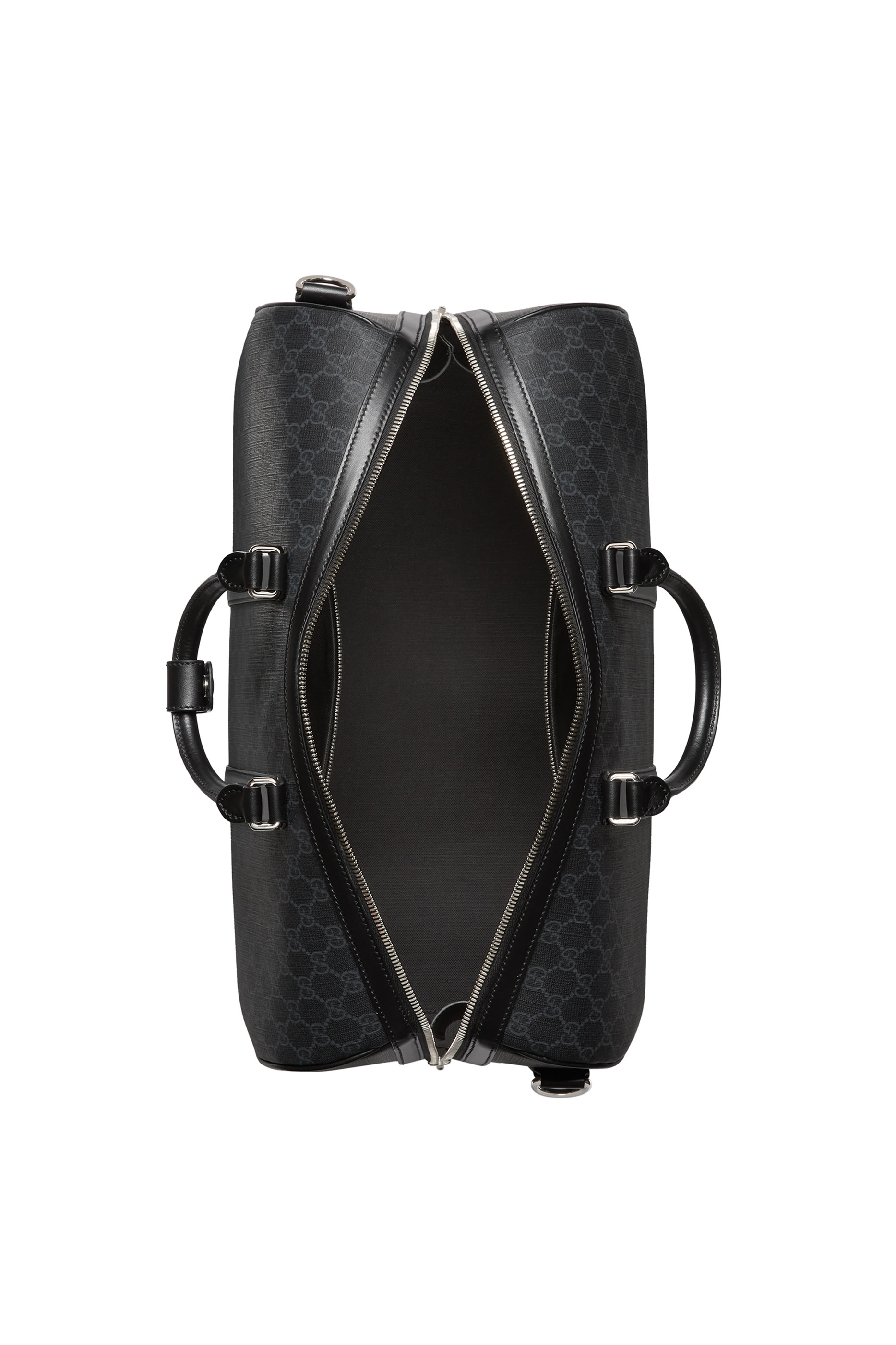 حقيبة دافل متوسطة بنقشة حرفي شعار الماركة