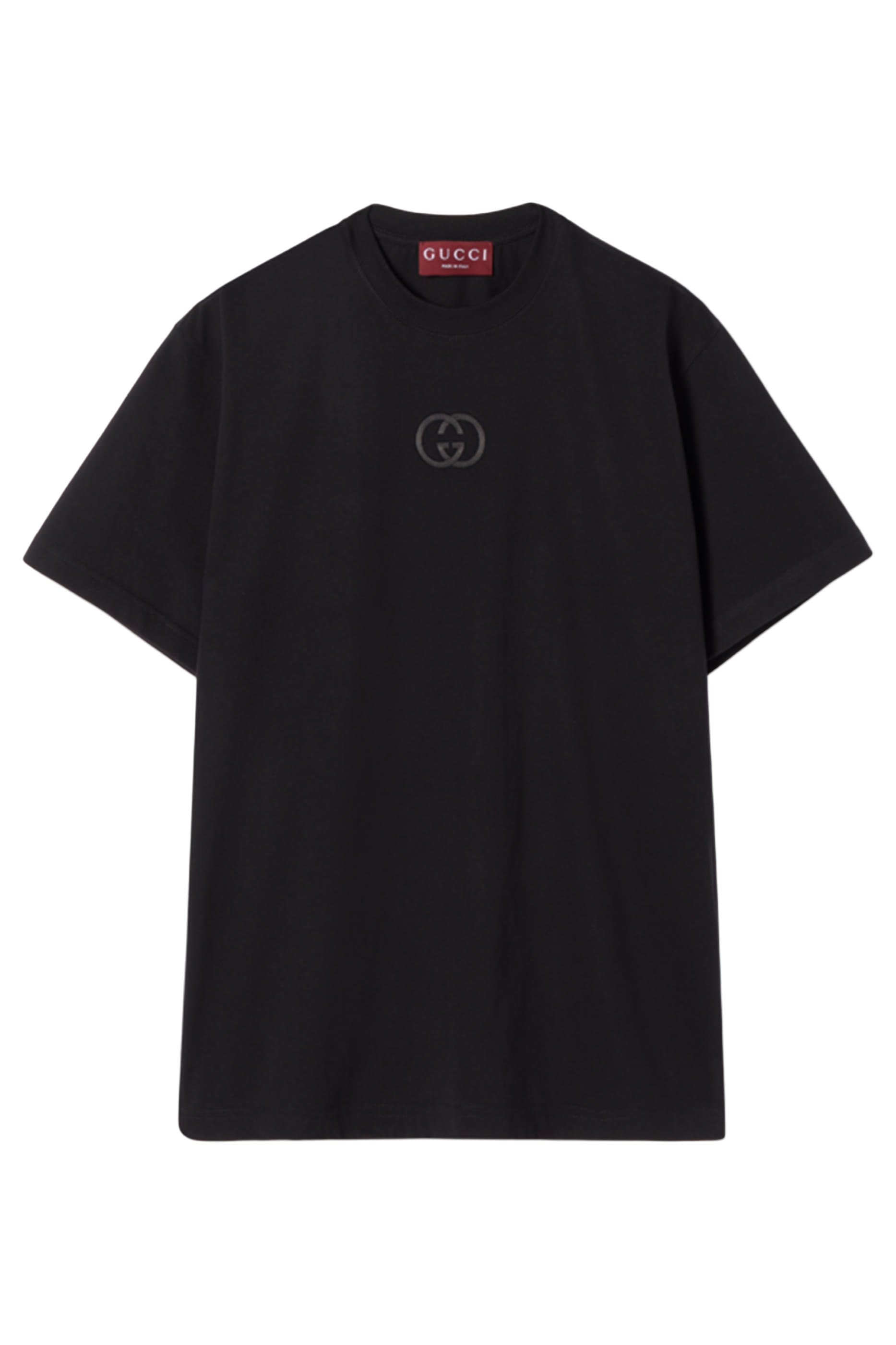 Cotton Jersey T-Shirt with Interlocking G Embroidery