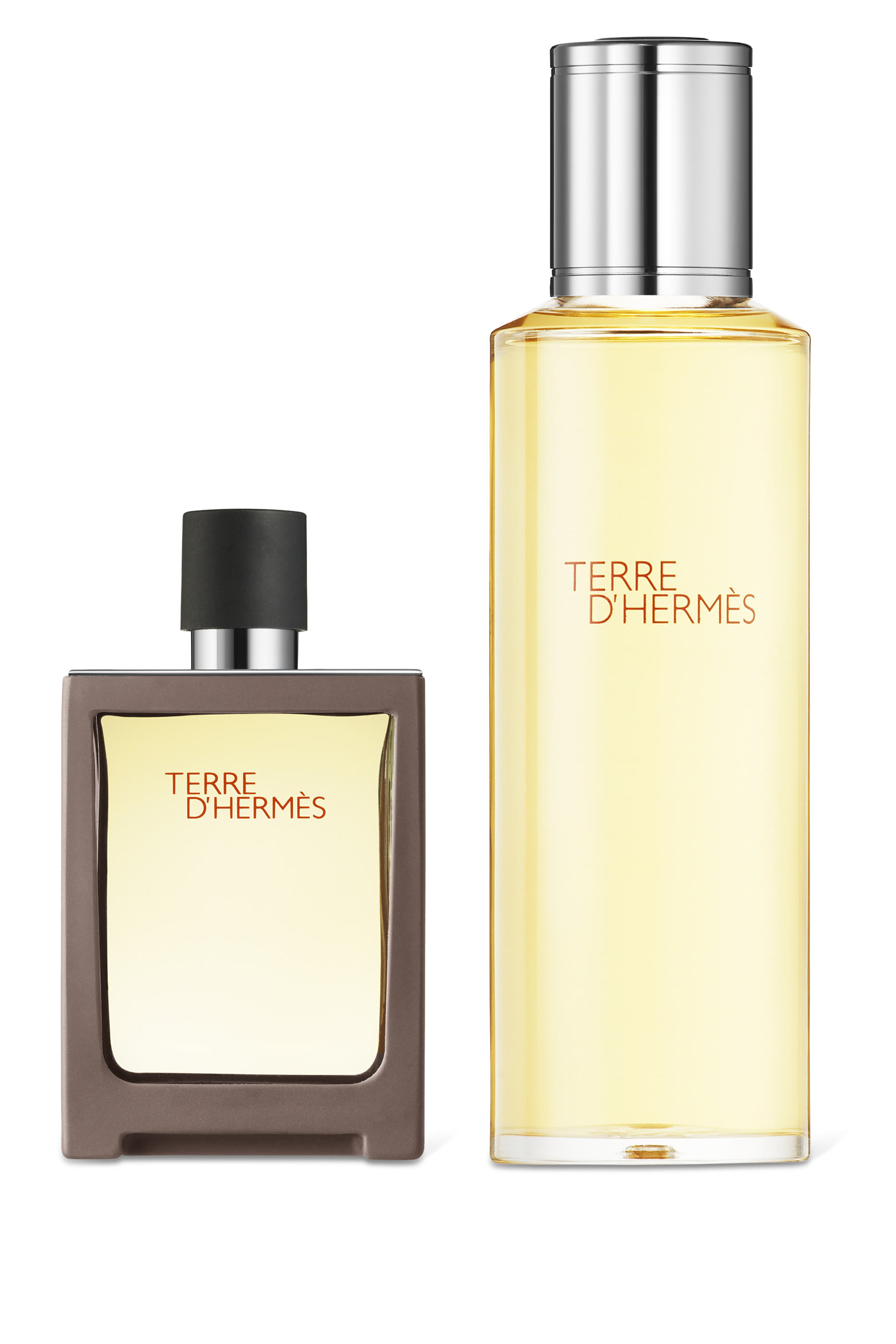 Eau de toilette من Terre d'Herm&egrave;s، بخاخ للسفر سعة 30 مل وعبوة بديلة سعة 125 مل