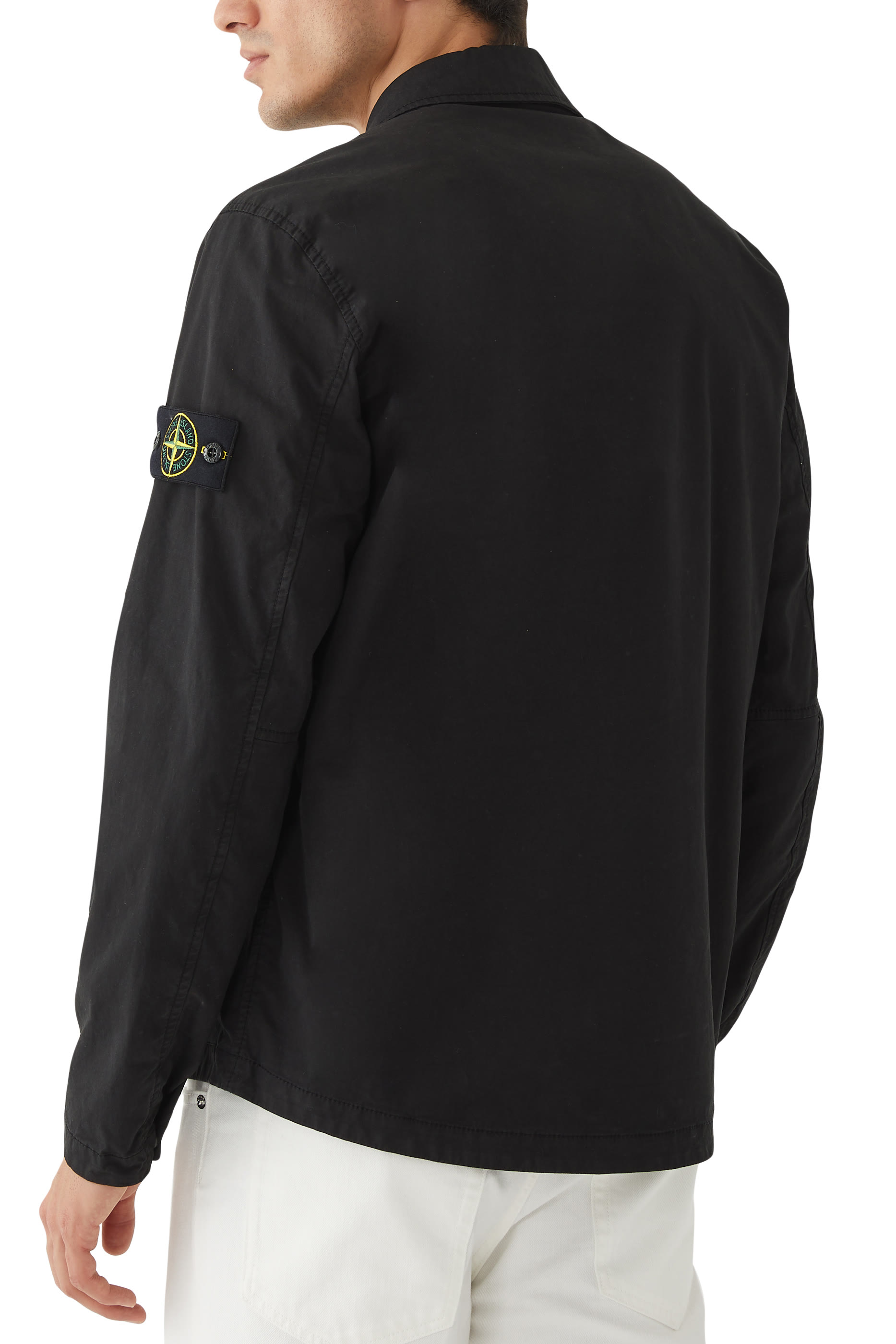 جاكيت بتصميم قميص قطن مطاطي