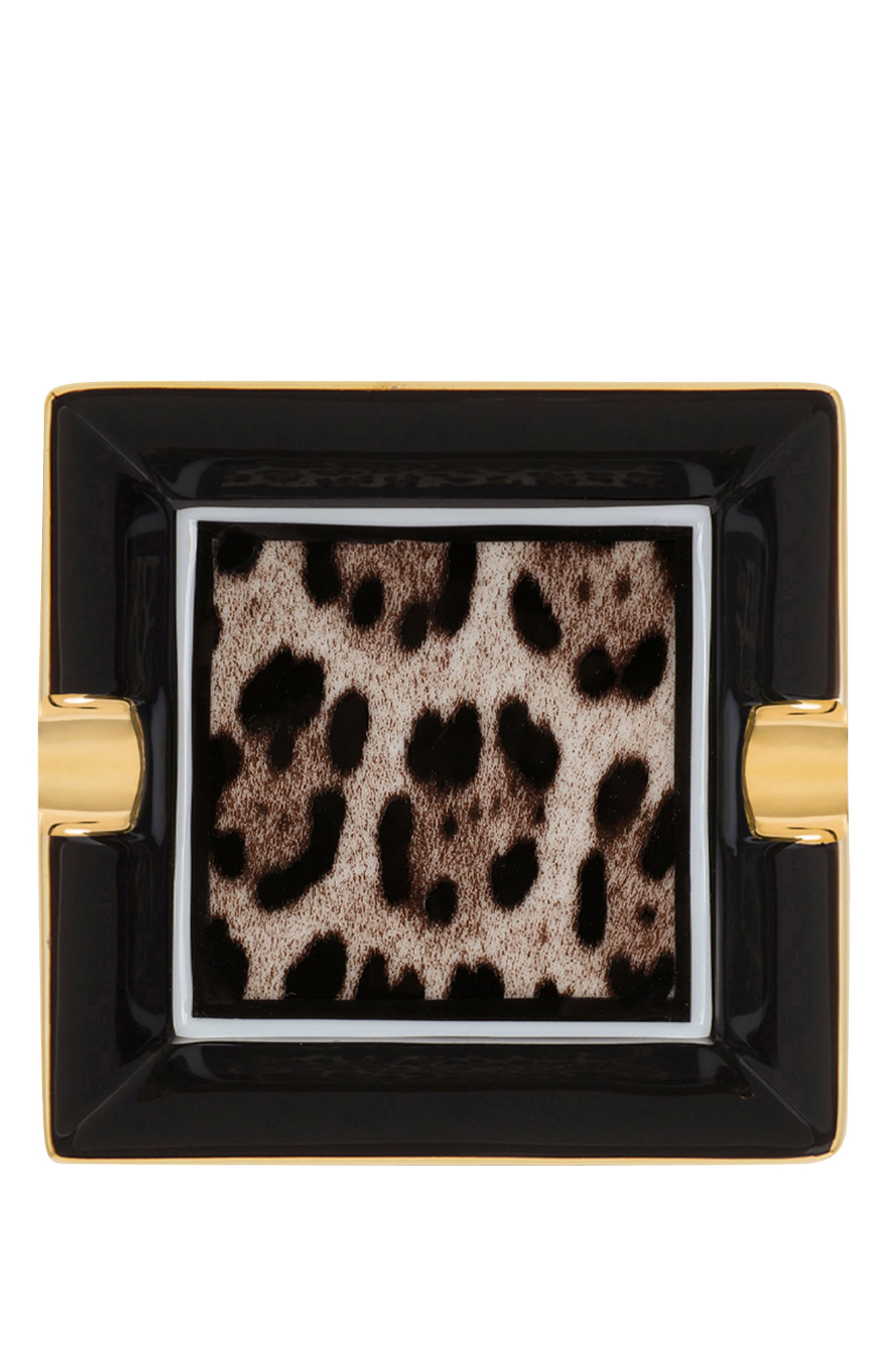 منفضة سجائر مربعة بنقشة جلد فهد