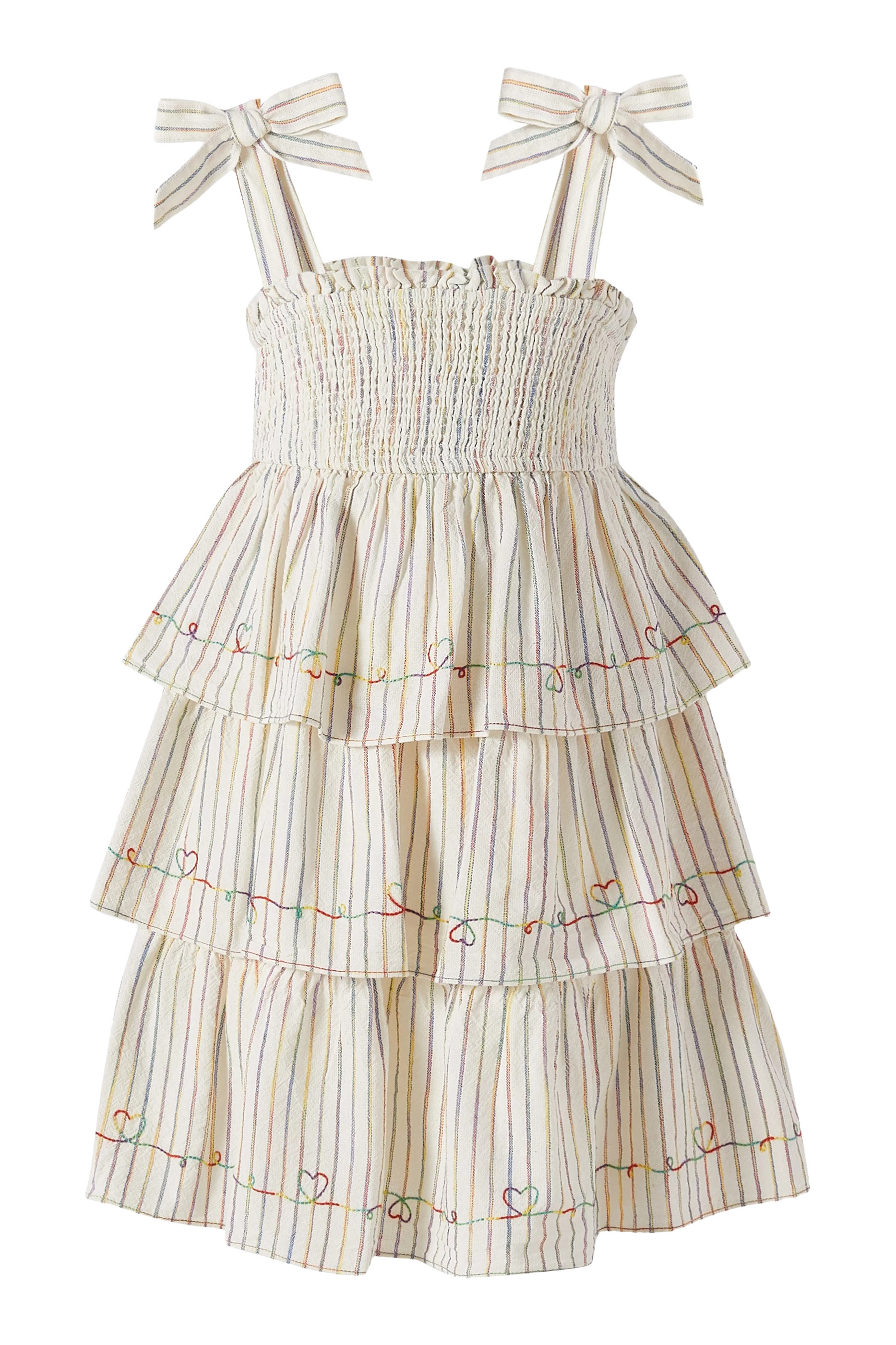 قميص ريانون مطرز قطن للأطفال