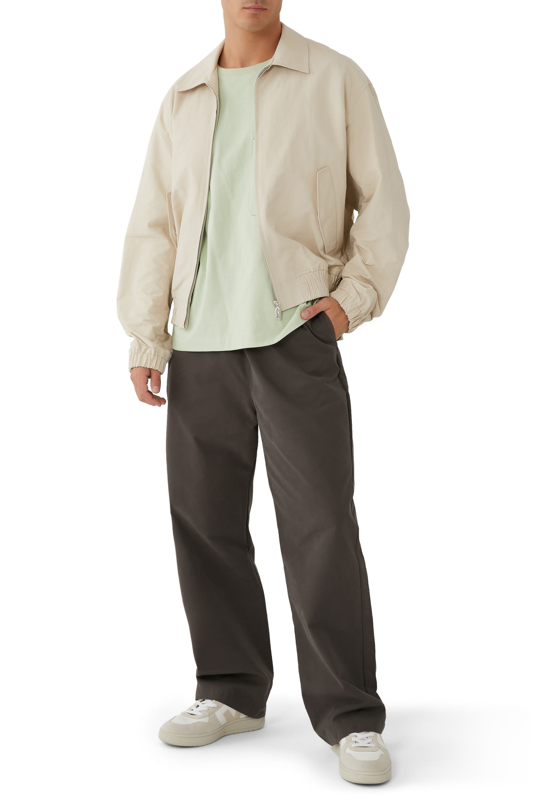 جاكيت بومبر مزيج قطن