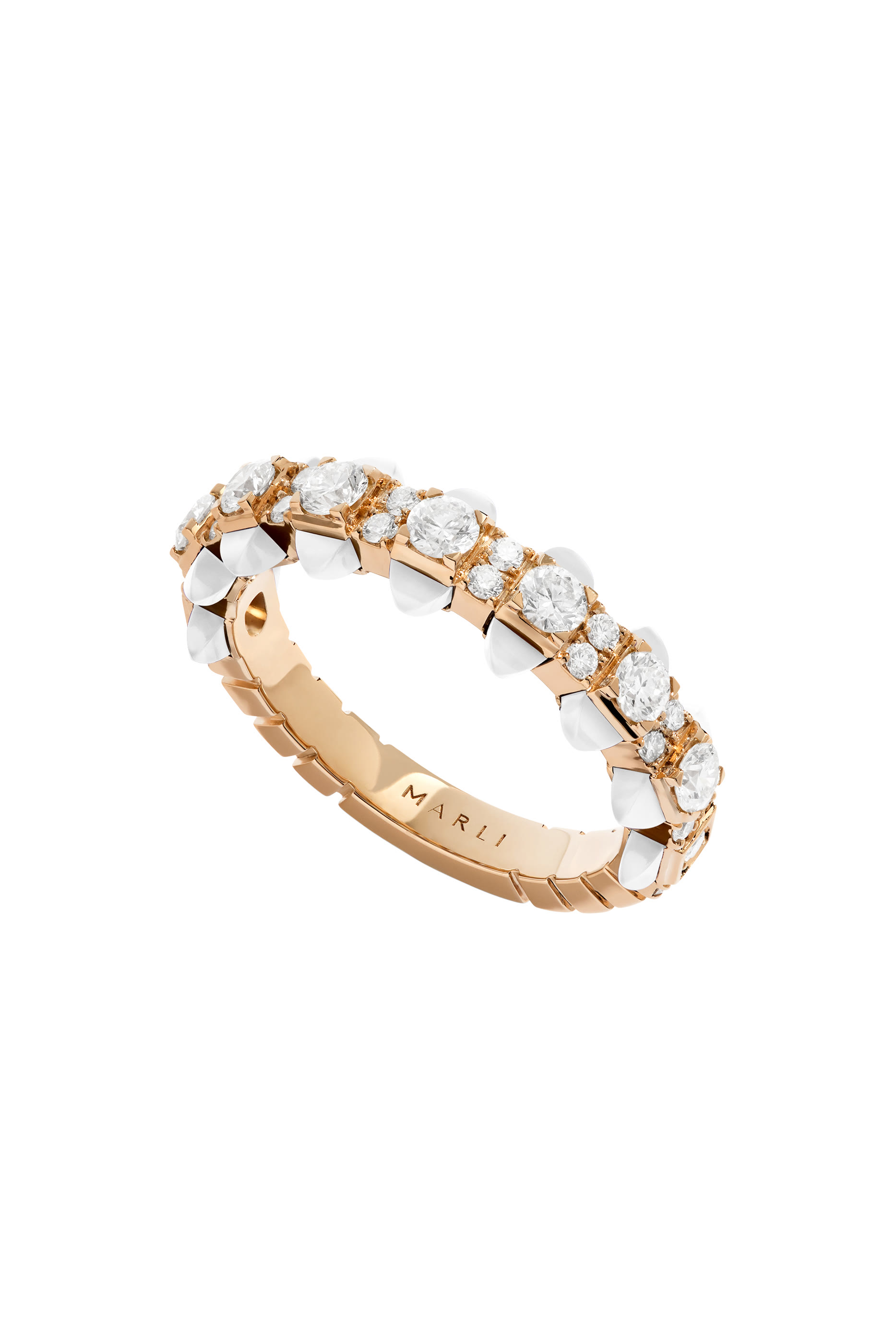 خاتم تيب توب مرصع بالعقيق الأبيض