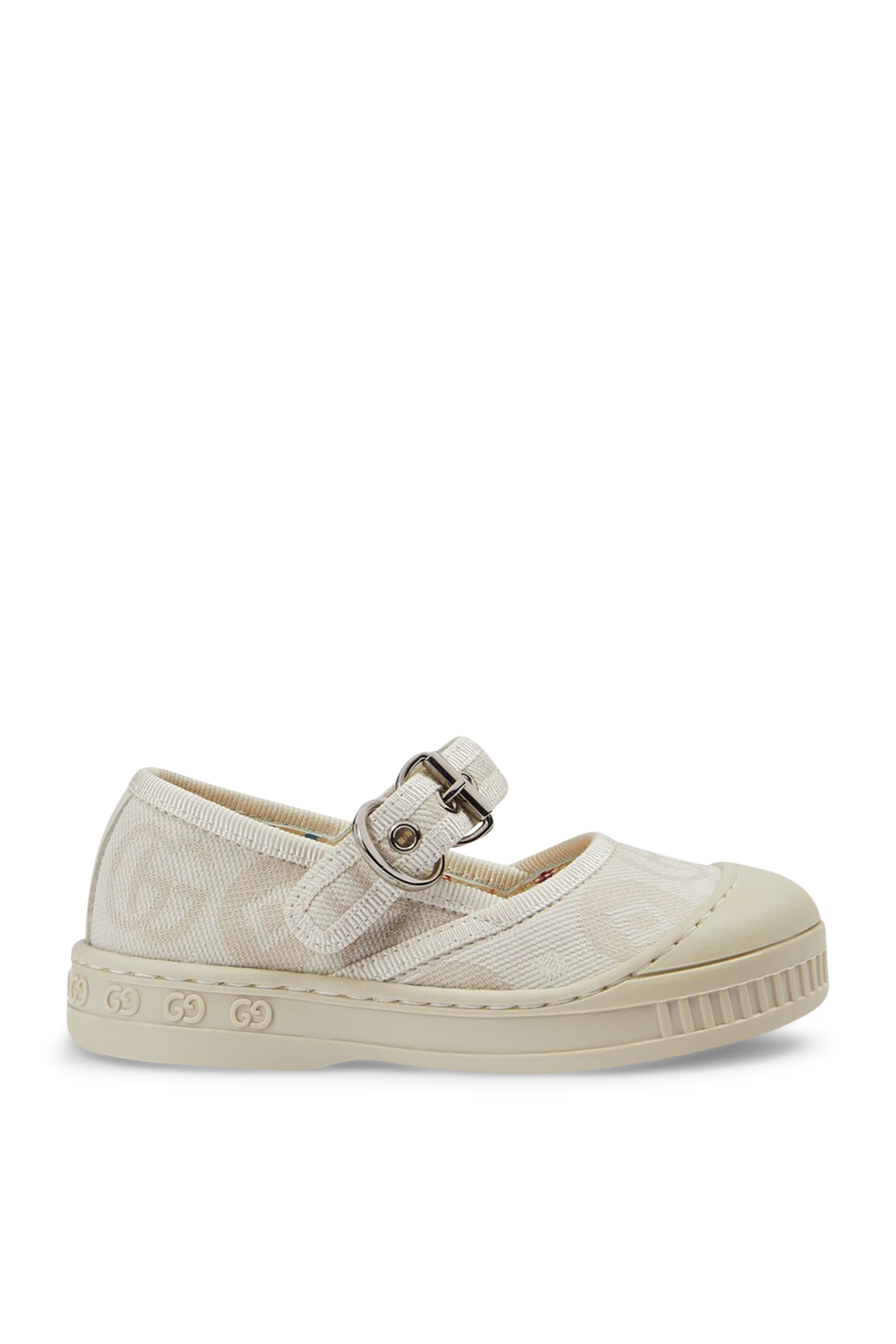 حذاء بالرينا للأطفال بنقشة حرفي شعار الماركة ونعل مسطح