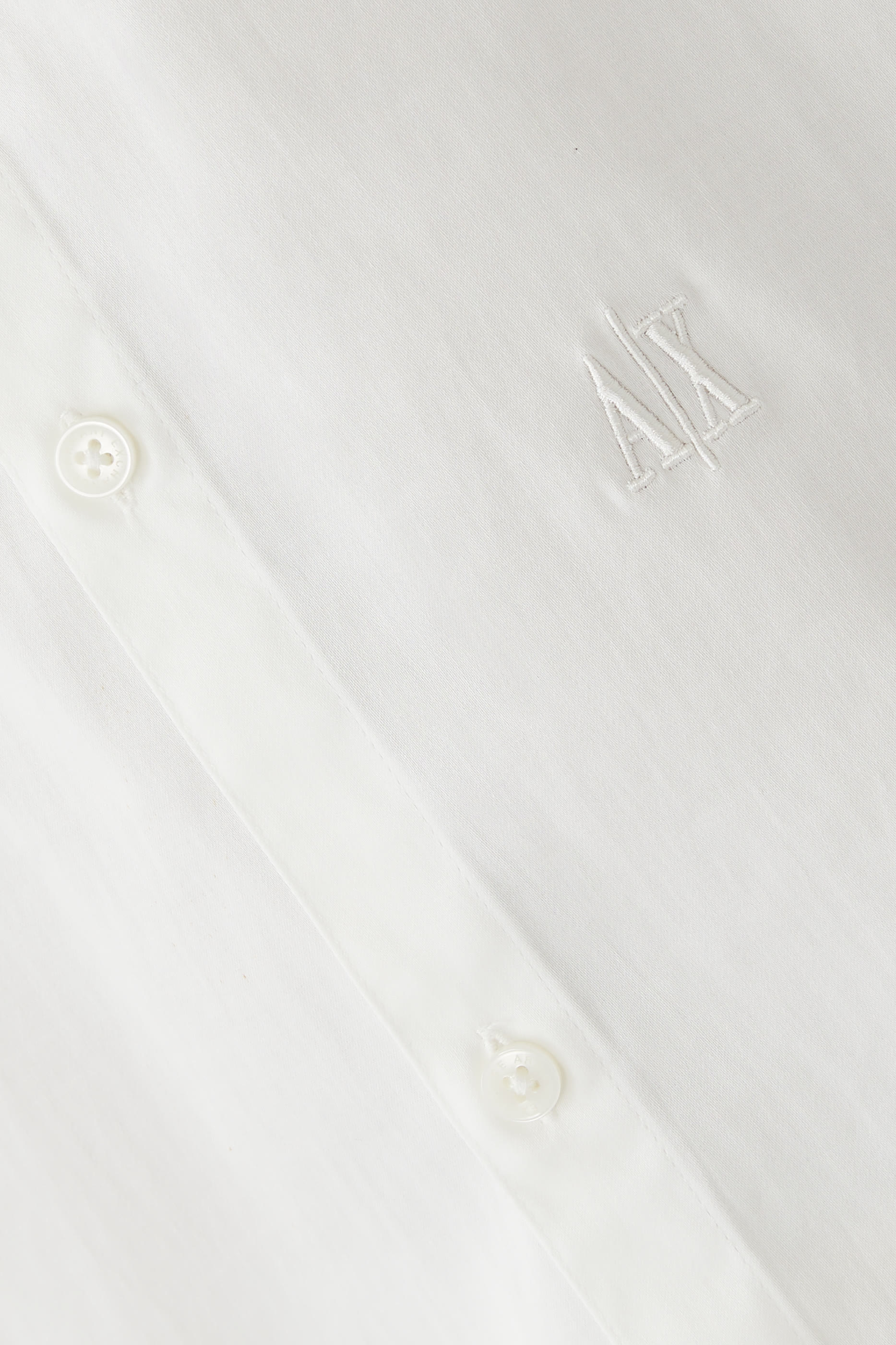 قميص أي أس في بقصة عادية قطن جيرسيه مطاطي