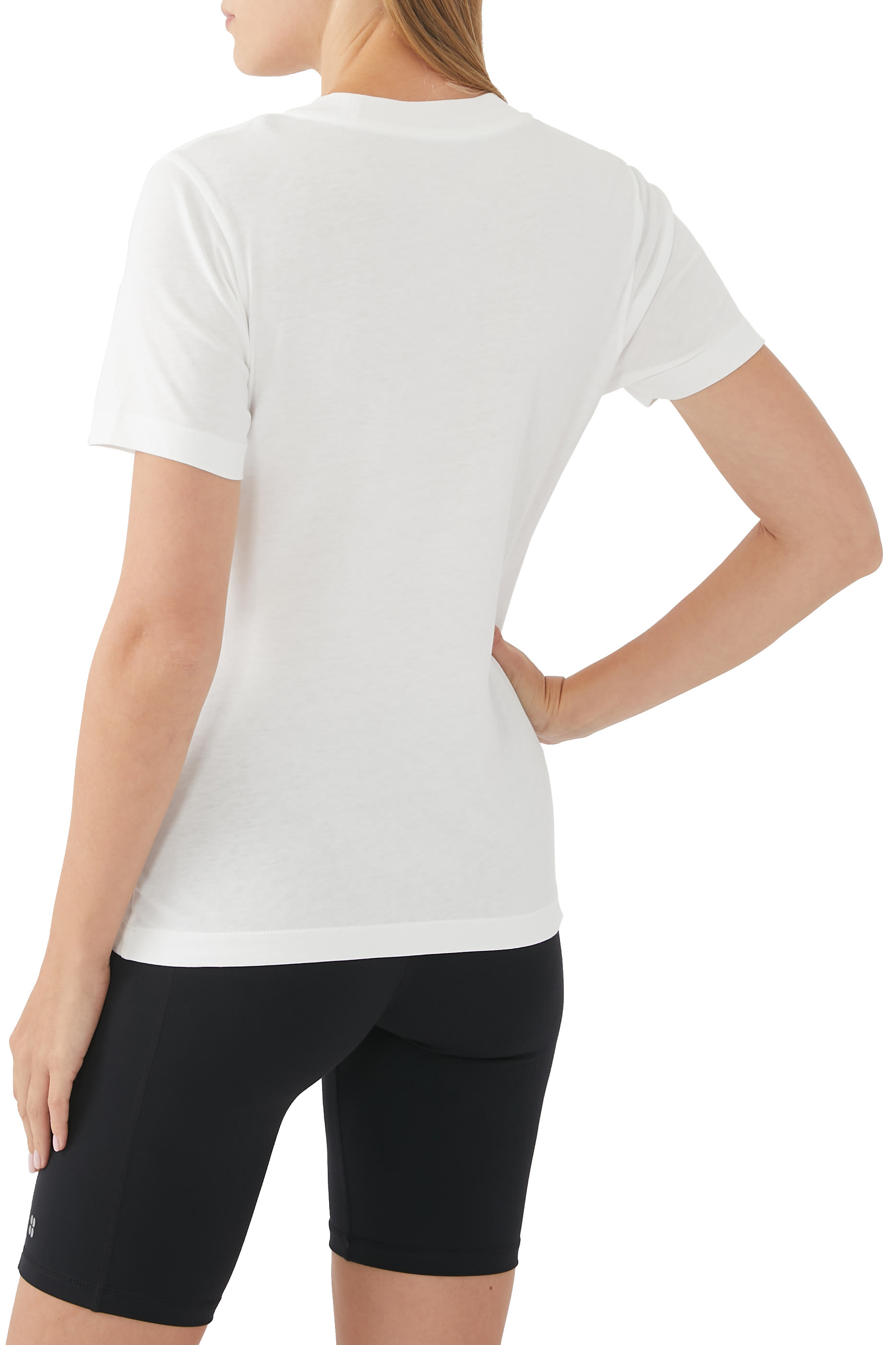 تيشيرت بشعار الماركة المرصع بالكريستال