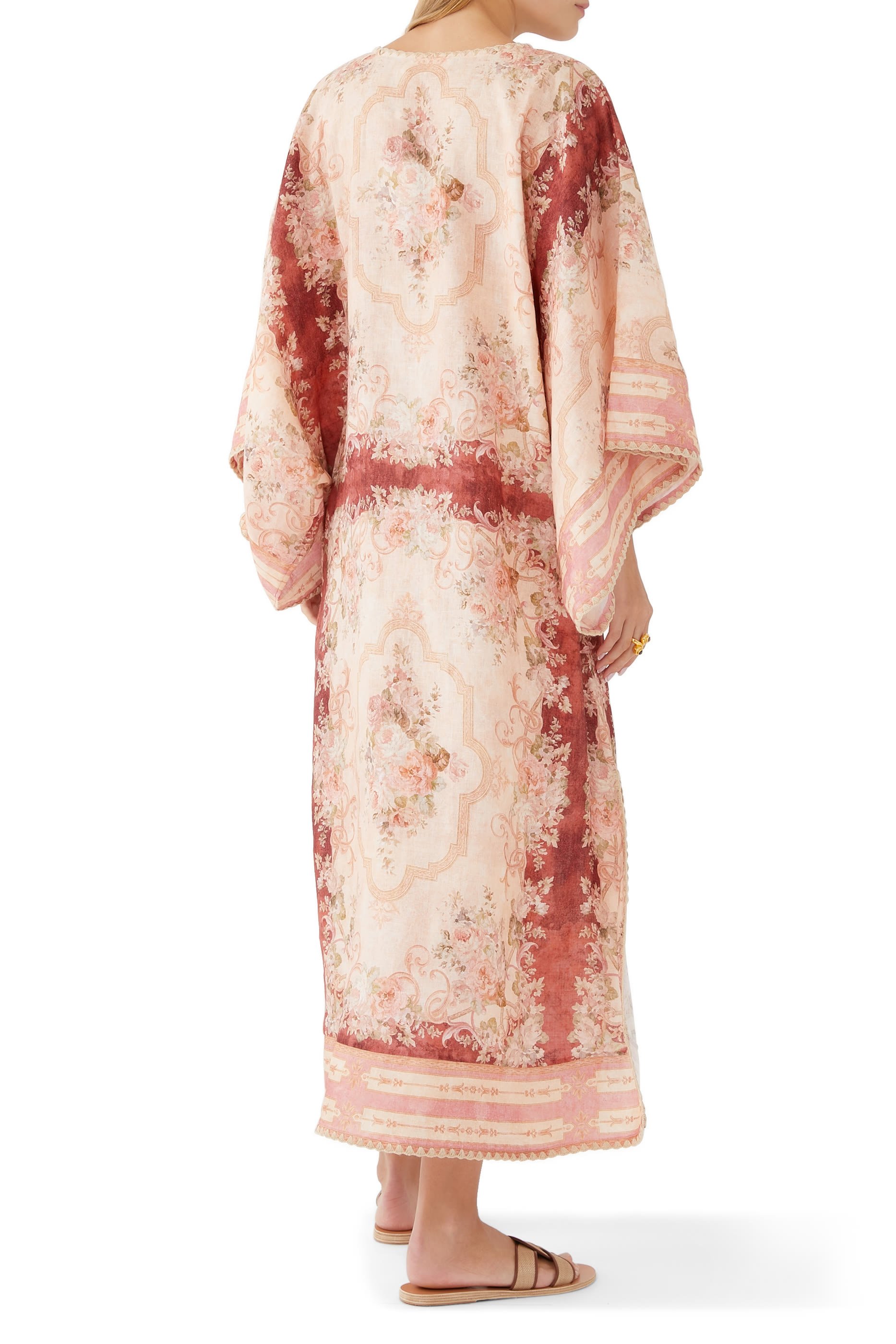 فستان لوريل بتصميم قفطان متوسط الطول