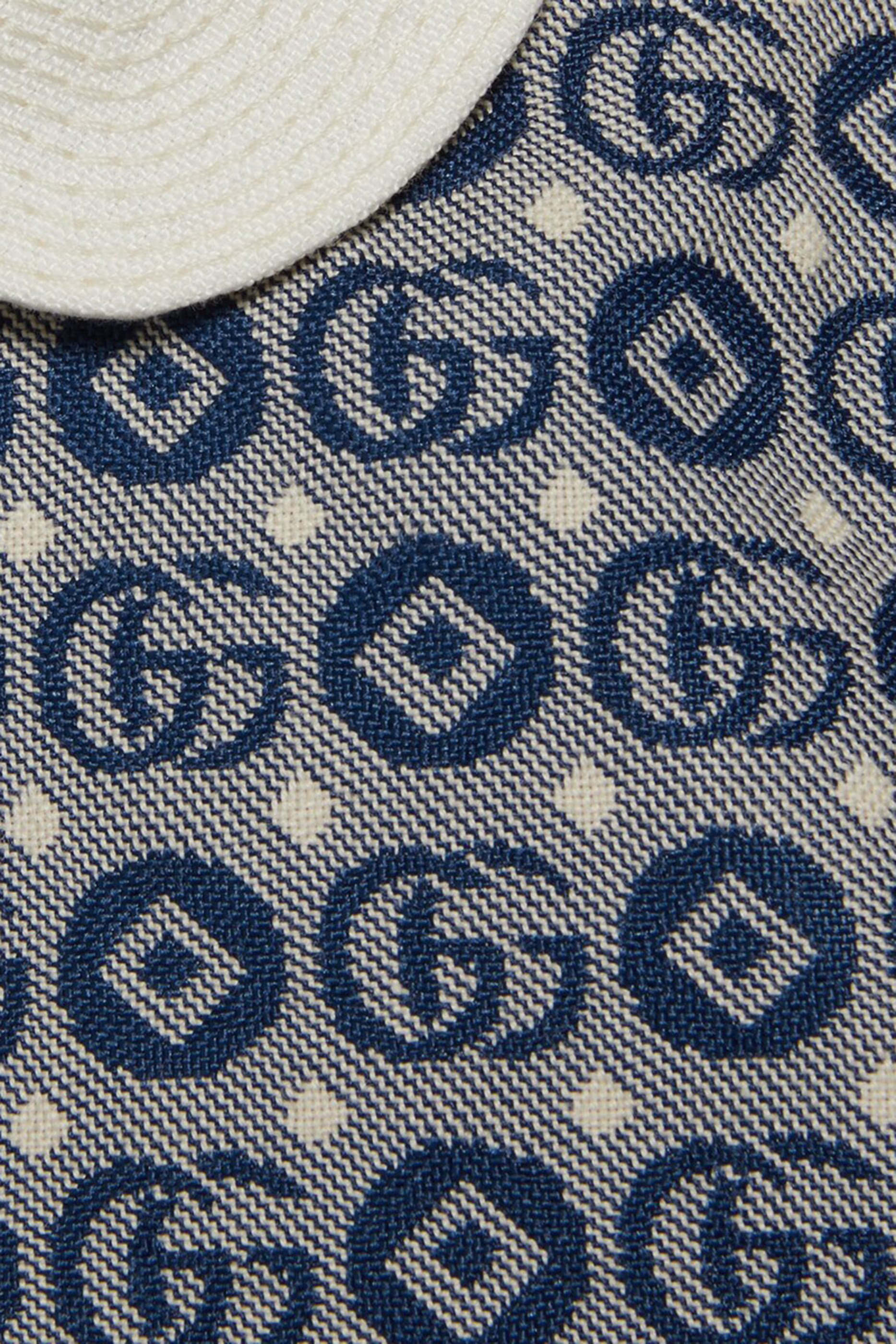 فستان قطن بنقشة شعار GG جاكار