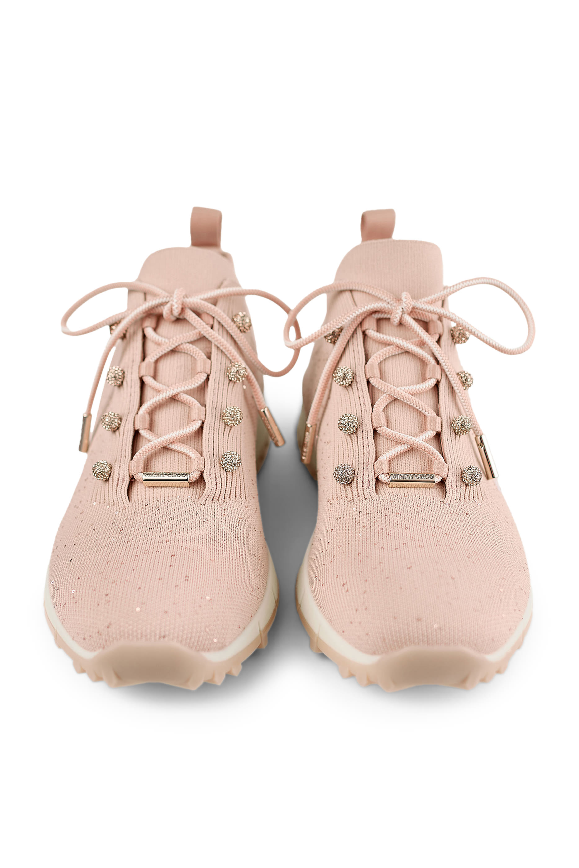 حذاء فيليس كروشيه منسوج بكاحل منخفض مزين بلؤلؤ